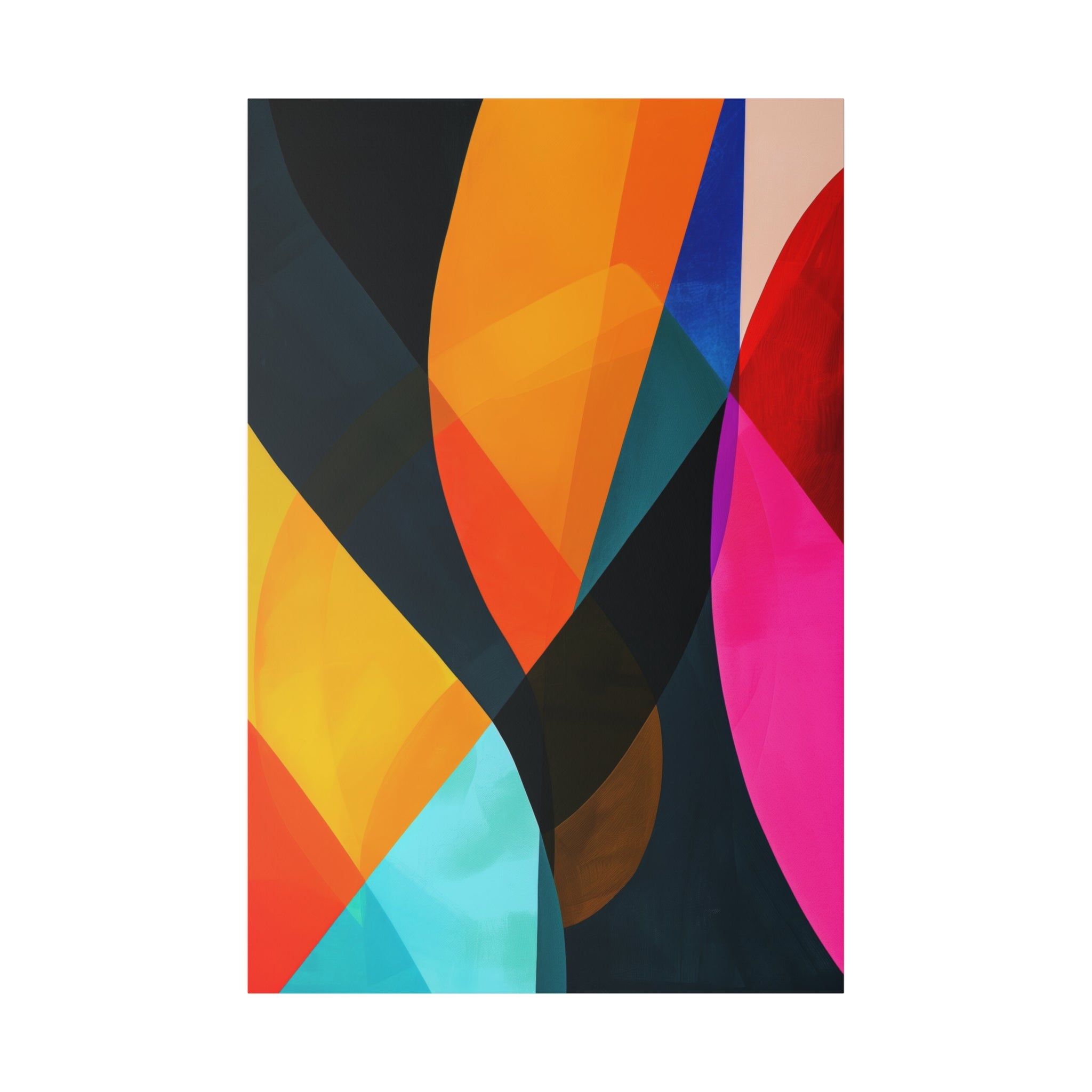 Modern Shapes - Abstract Wall Art - Vertical Canvas - WA240