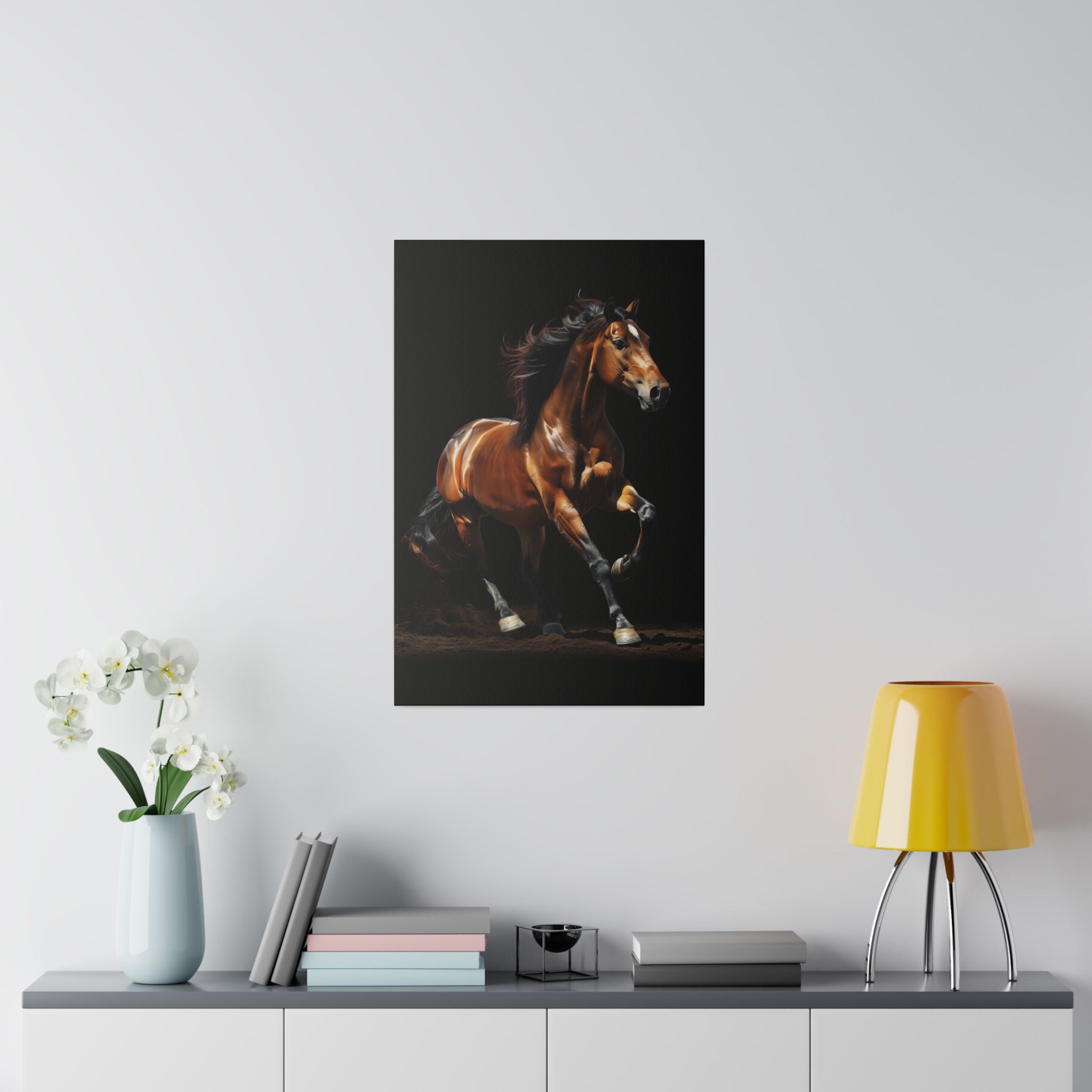 Galloping Horse - Wildlife Wall Art - Vertical Canvas - WA245