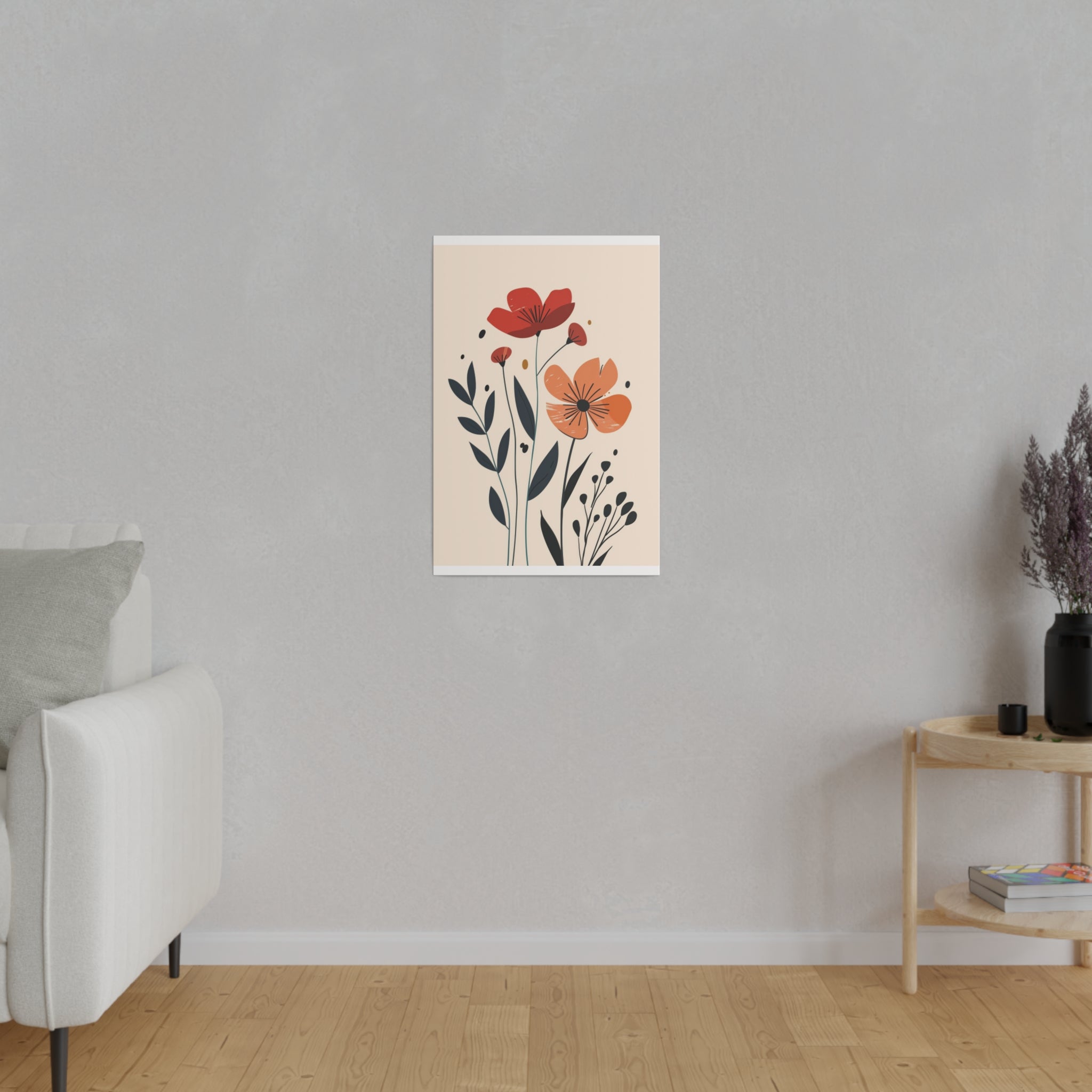 Flowers Wall Art - Botanical Wall Art - Vertical Canvas - WA39