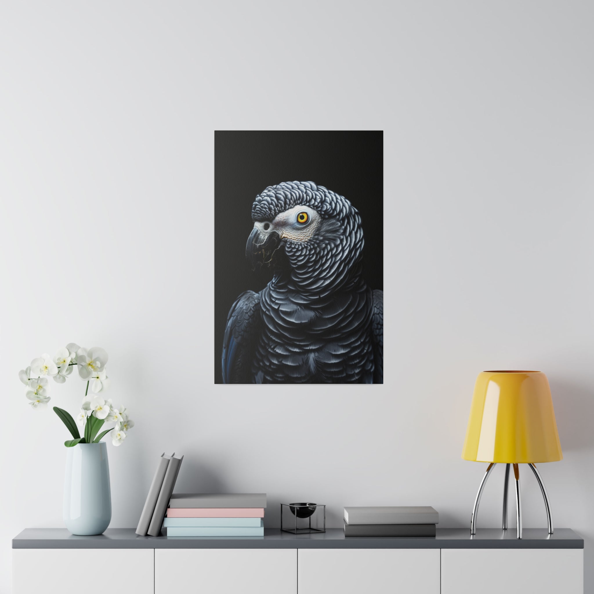 Grey Parrot - Wildlife Wall Art - Vertical Canvas - WA288