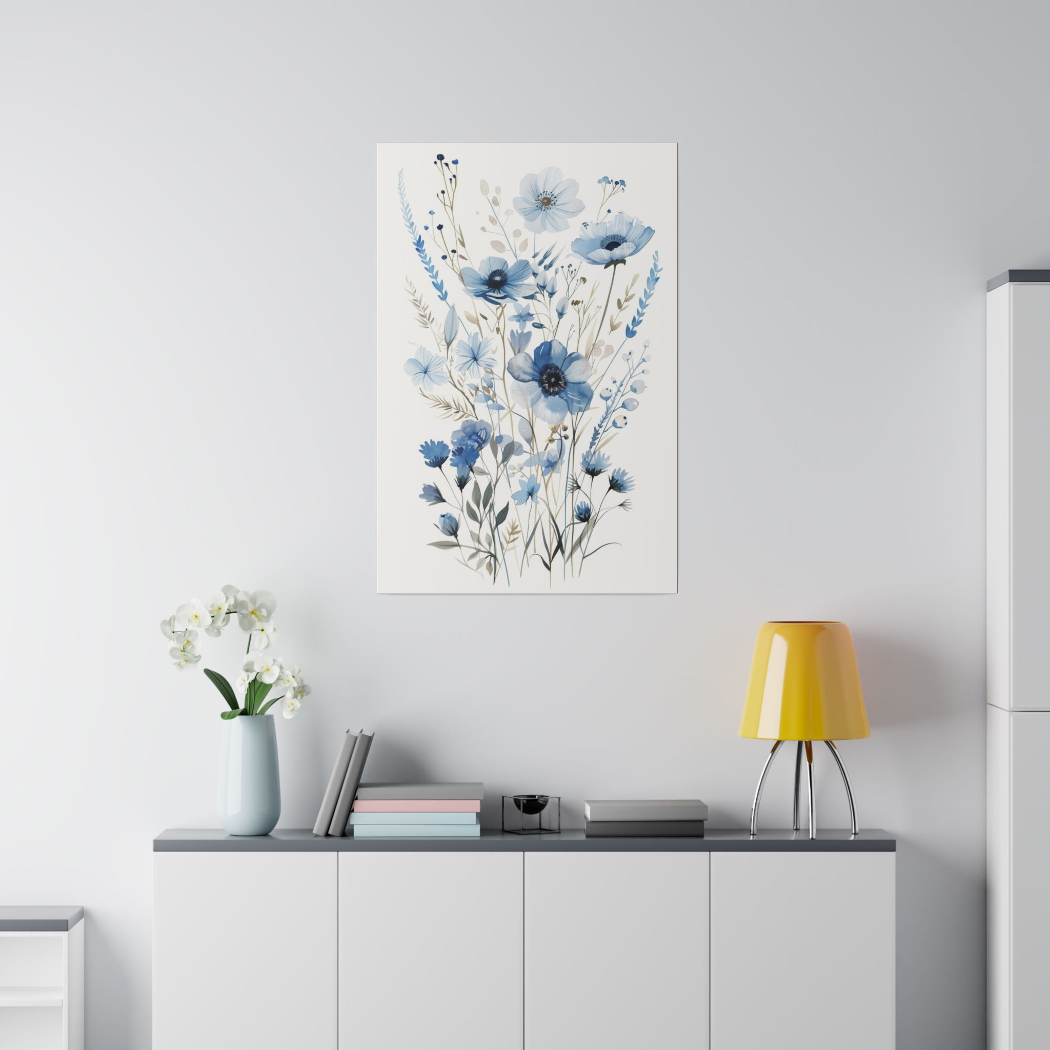 Flowers Wall Art - Botanical Wall Art - Vertical Canvas - WA44