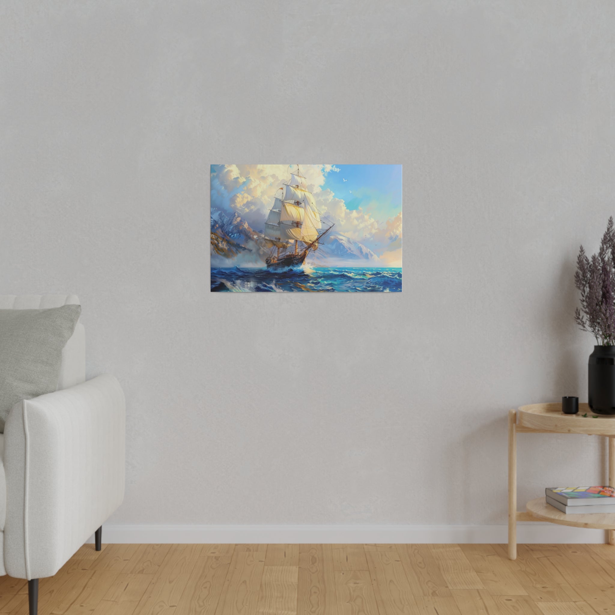 Ship Ocean Wall Art - Horizontal Canvas - WA178