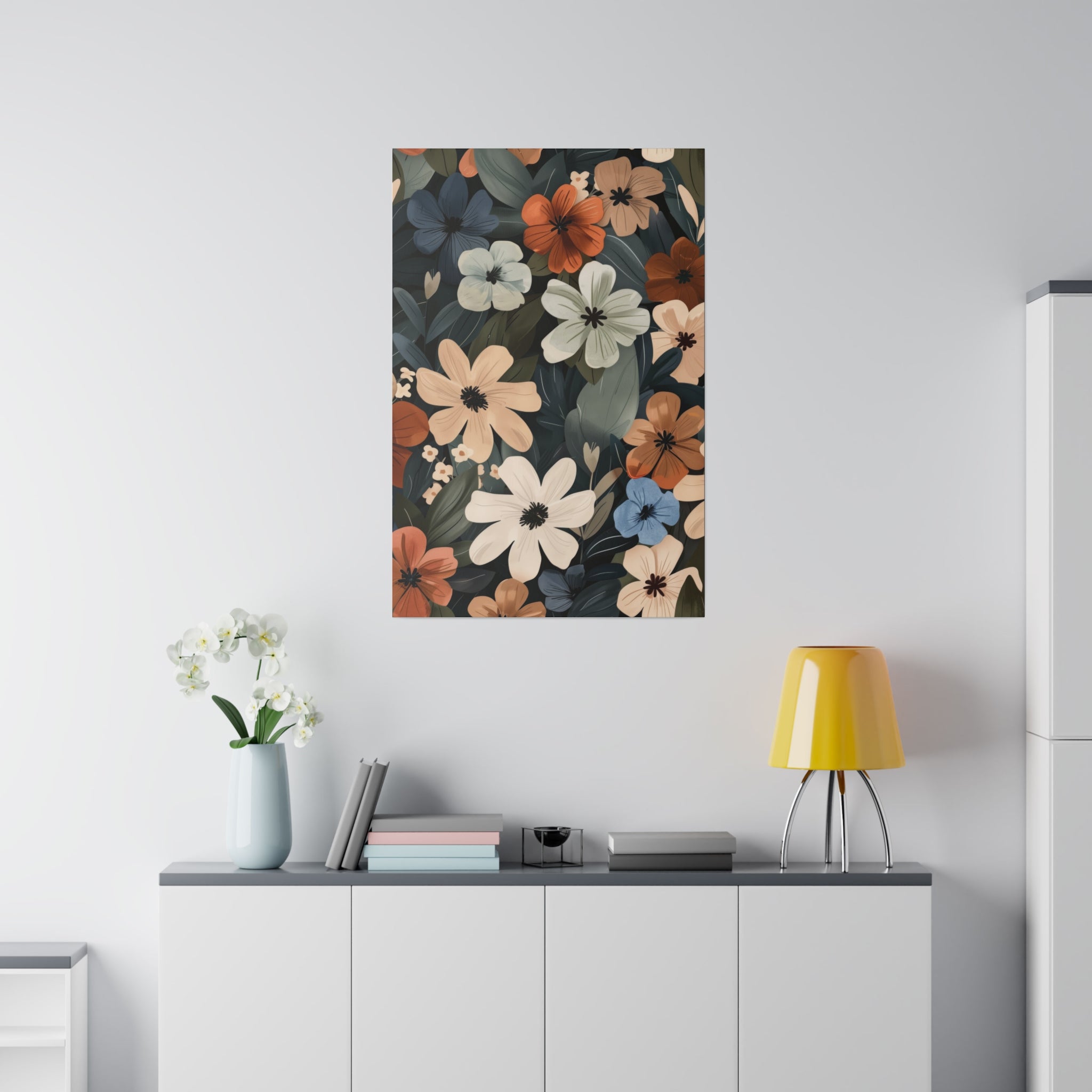 Flowers Wall Art - Botanical Wall Art - Vertical Canvas - WA58