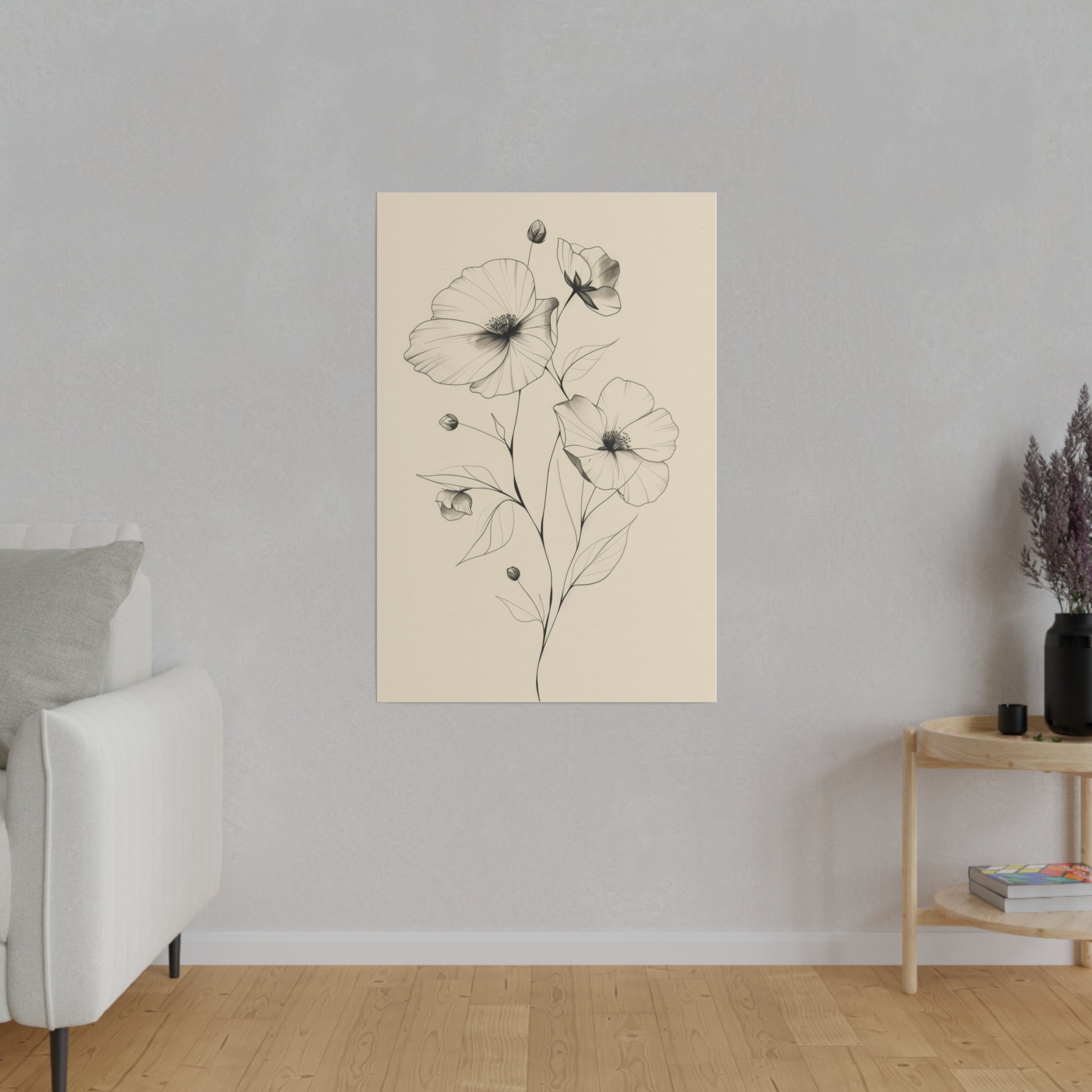 Flowers Wall Art - Botanical Wall Art - Vertical Canvas - WA51