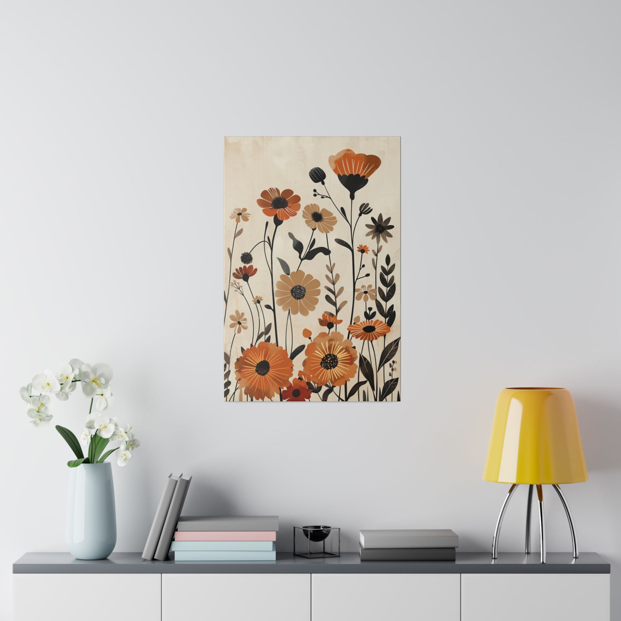 Flowers Wall Art - Botanical Wall Art - Vertical Canvas - WA60