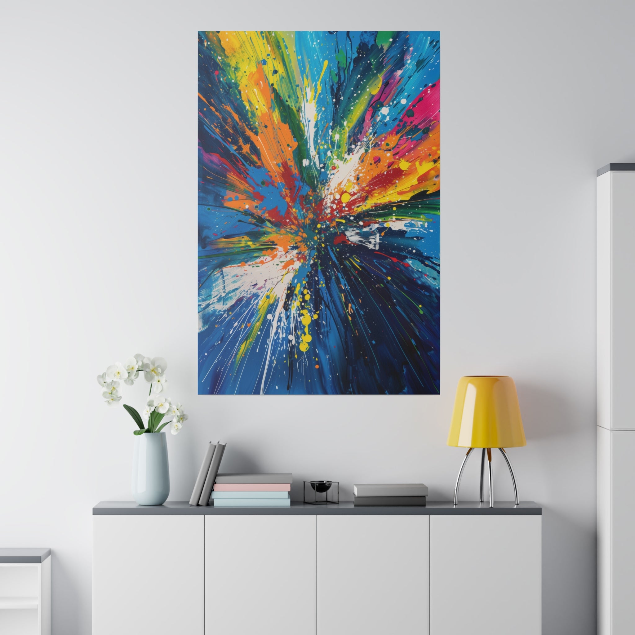 Ephemeral Explosion - Abstract Wall Art - Vertical Canvas - WA232