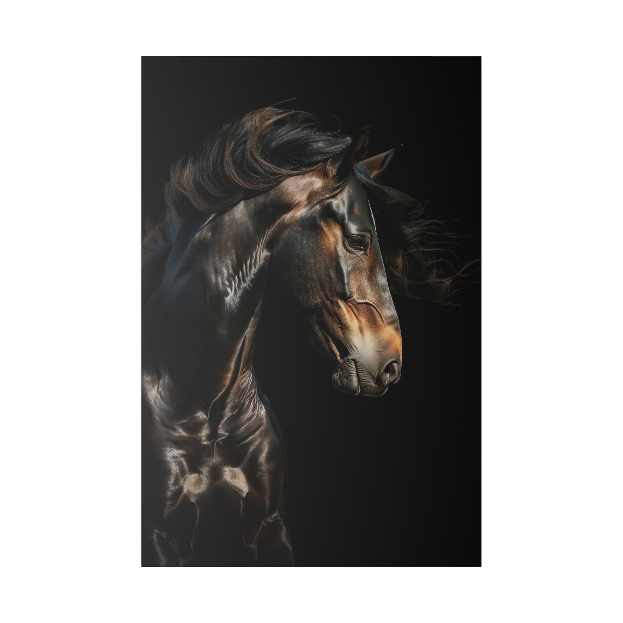 Beautiful Horse Portrait - Wildlife Wall Art - Vertical Canvas - WA246