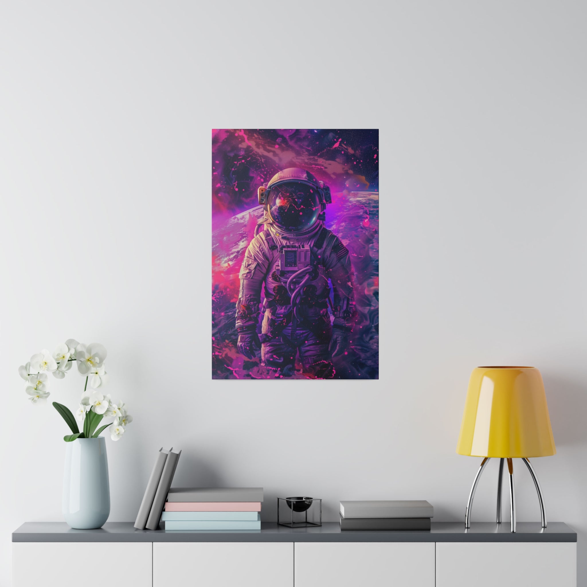 Astronaut in Space Wall Art - Vertical Canvas - WA138