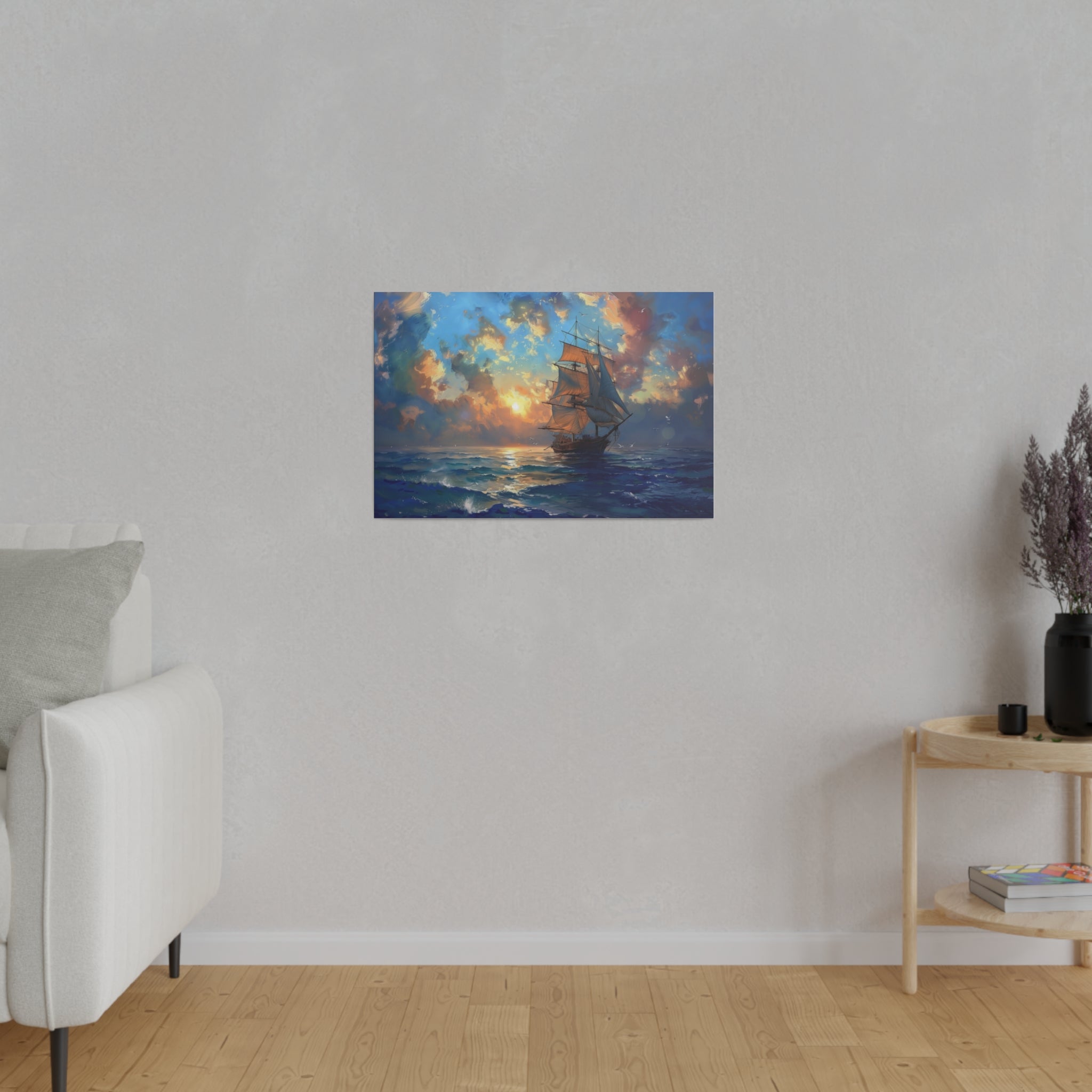 Ship Ocean Wall Art - Horizontal Canvas - WA181