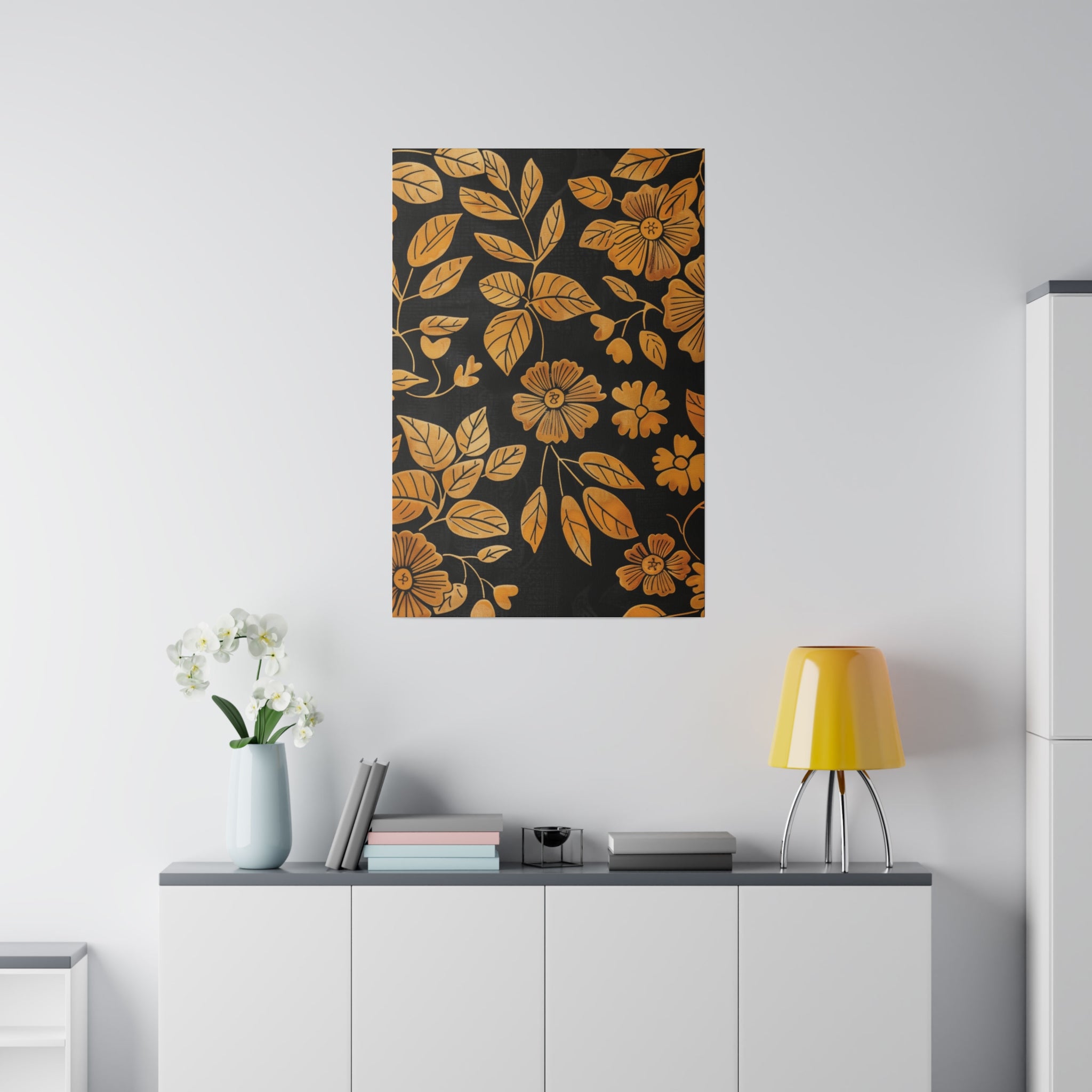 Flowers Wall Art - Botanical Wall Art - Vertical Canvas - WA47