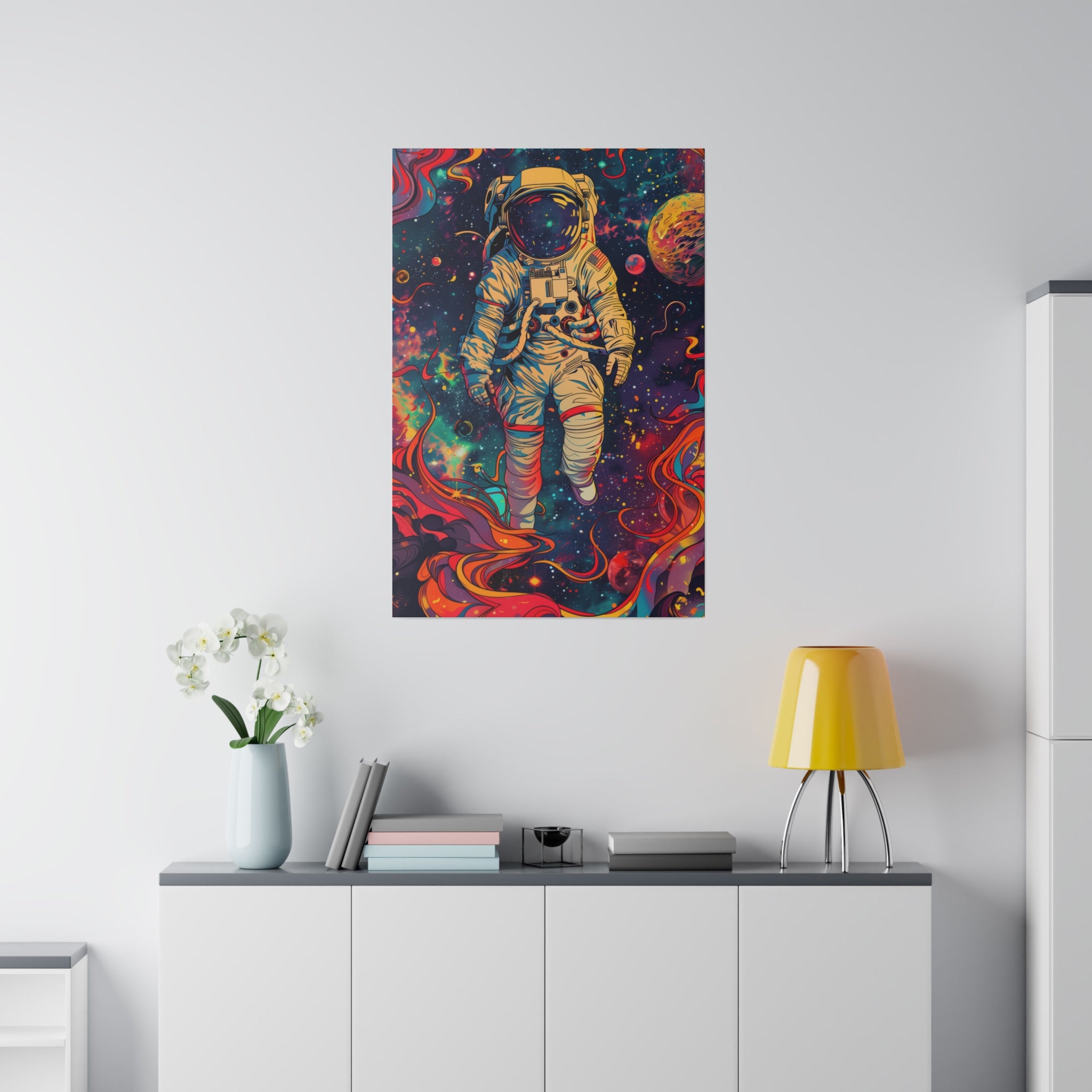 Astronaut in Space Wall Art - Vertical Canvas - WA119