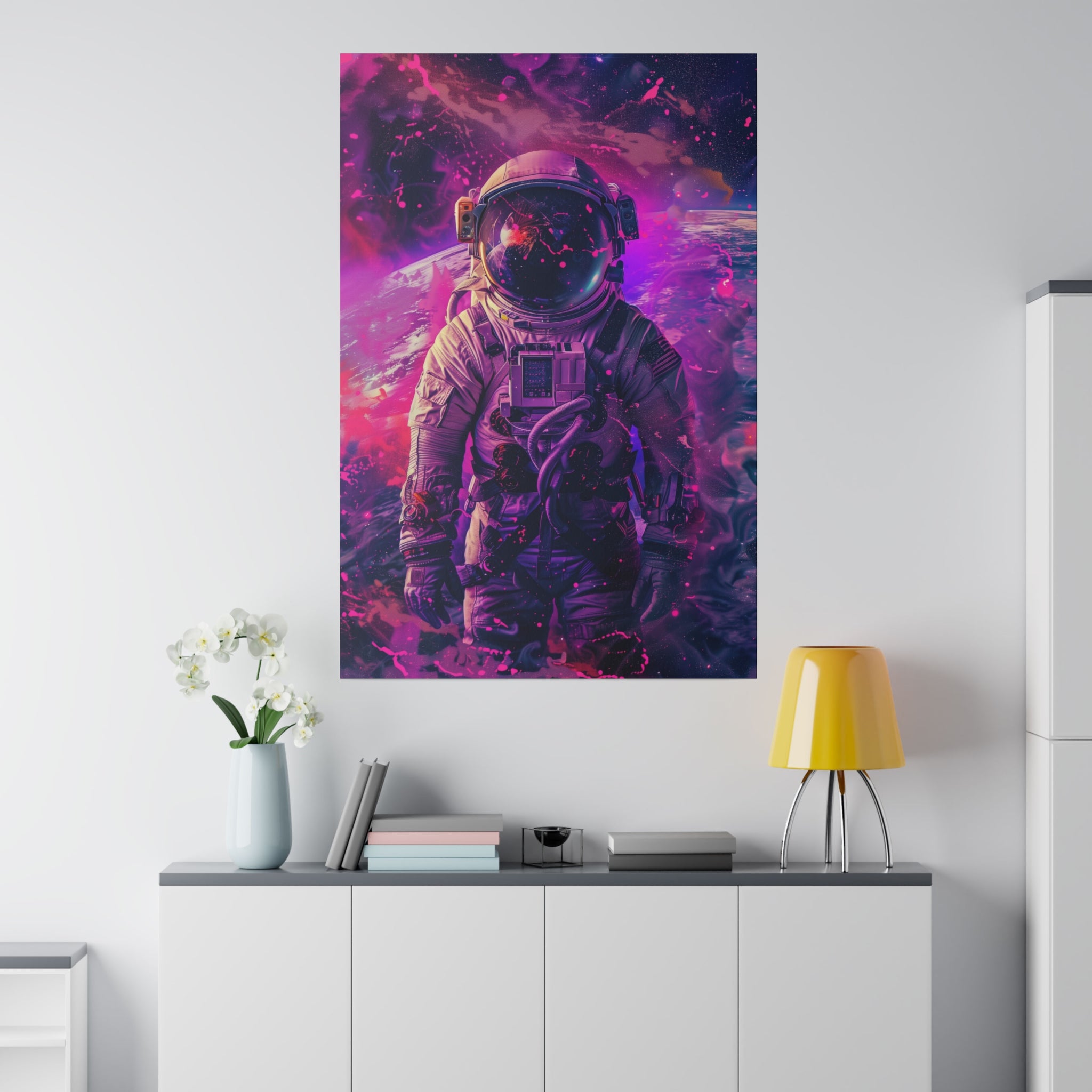 Astronaut in Space Wall Art - Vertical Canvas - WA138