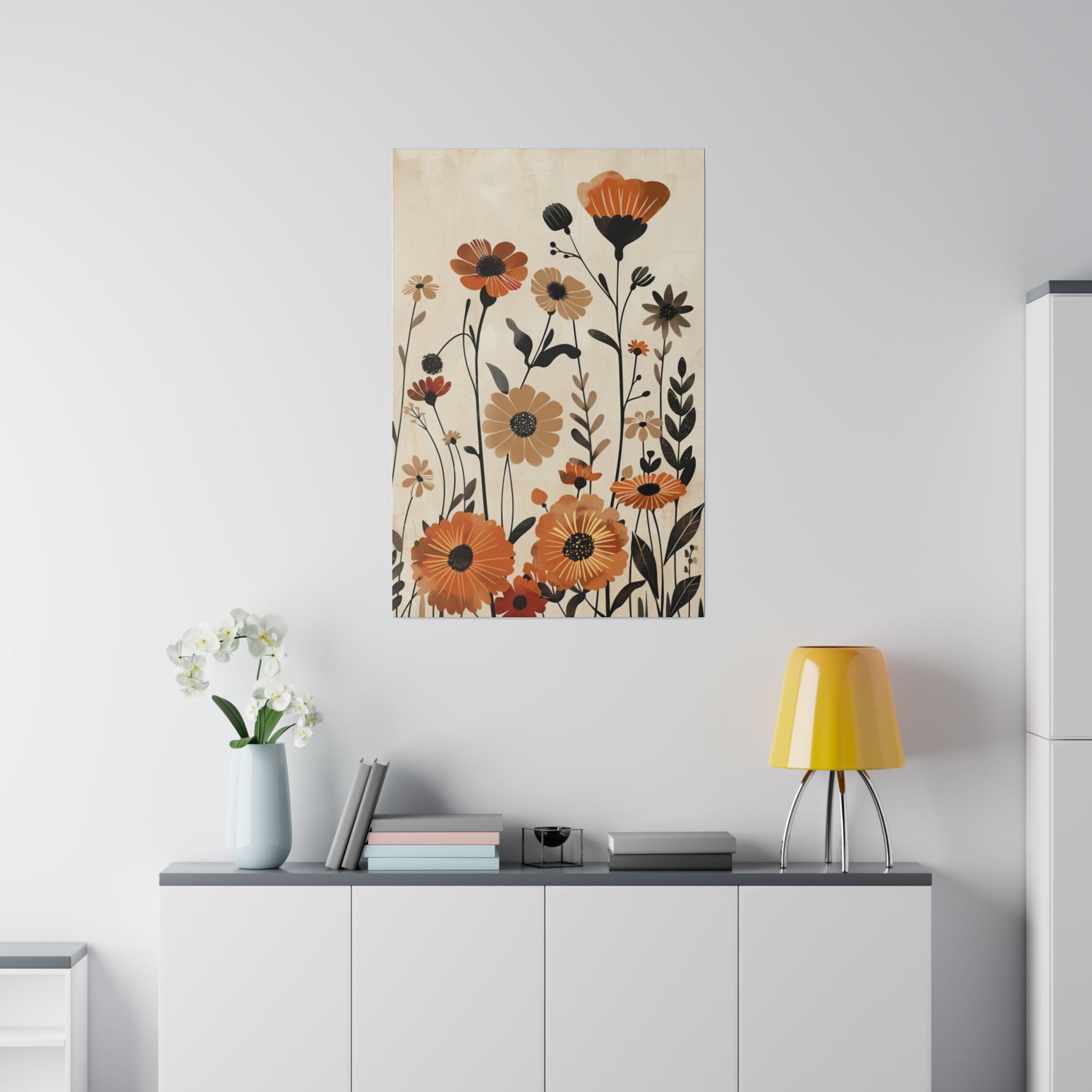 Flowers Wall Art - Botanical Wall Art - Vertical Canvas - WA60