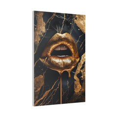 Dripping Golden Lips - Luxury Themed Canvas - Vertical Canvas - WA67