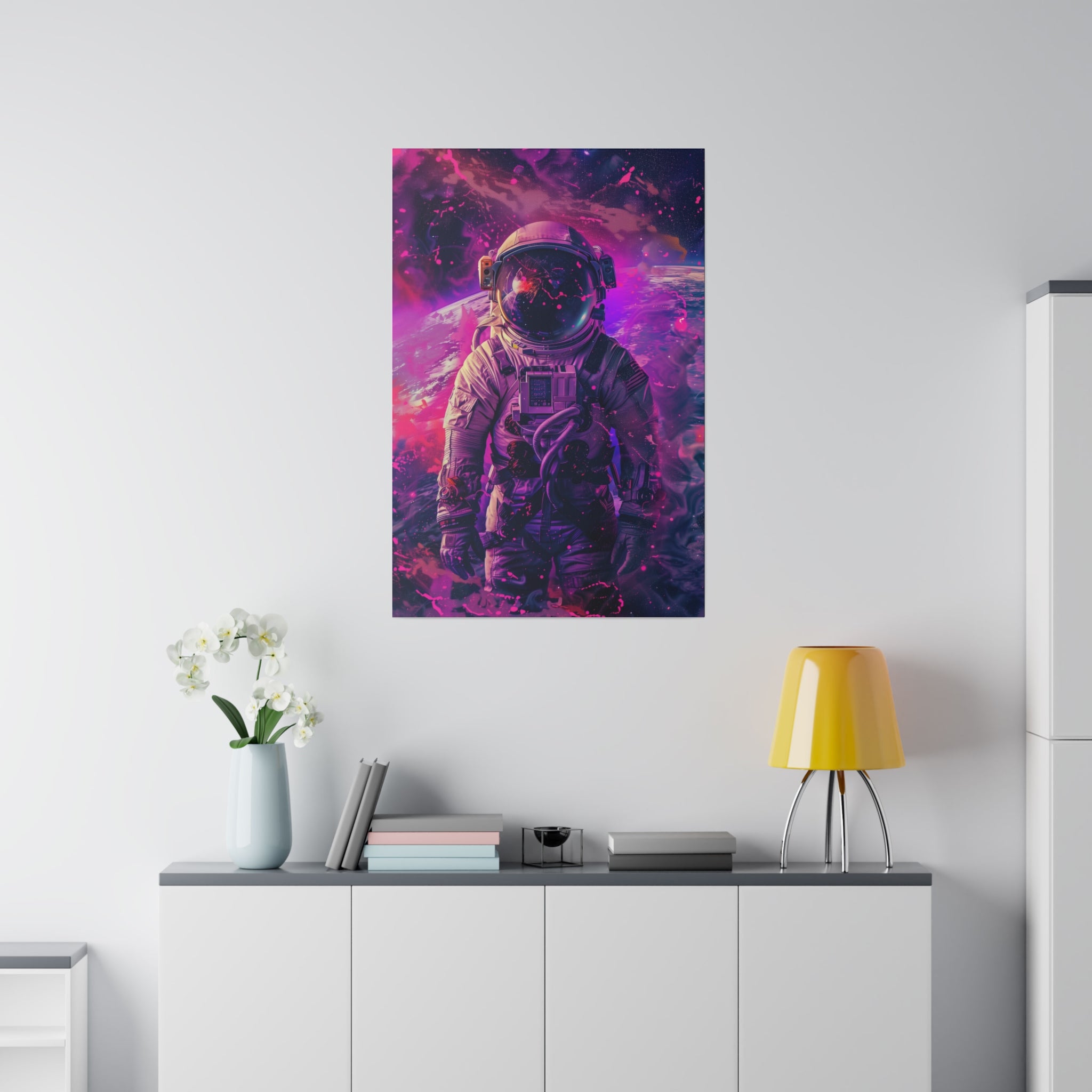 Astronaut in Space Wall Art - Vertical Canvas - WA138