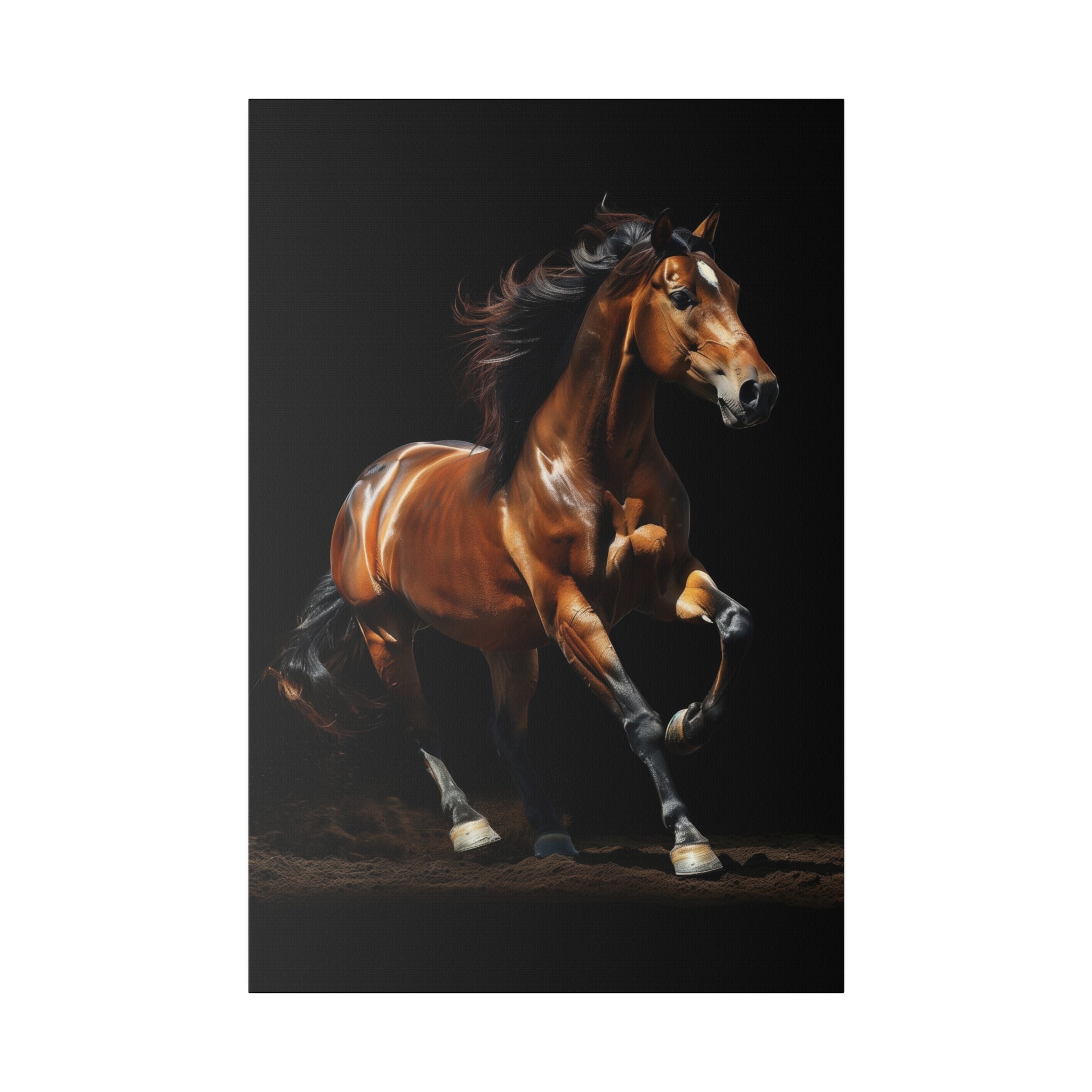 Galloping Horse - Wildlife Wall Art - Vertical Canvas - WA245