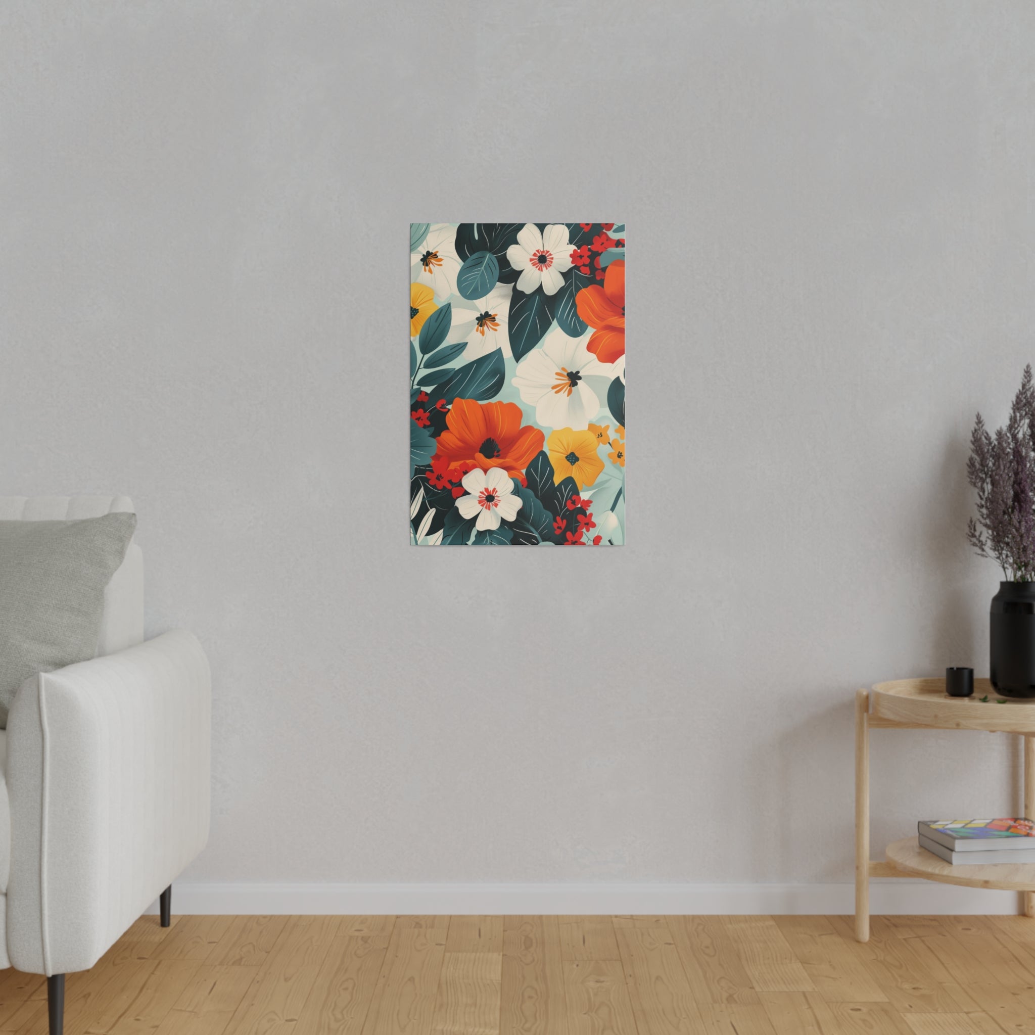 Flowers Wall Art - Botanical Wall Art - Vertical Canvas - WA41