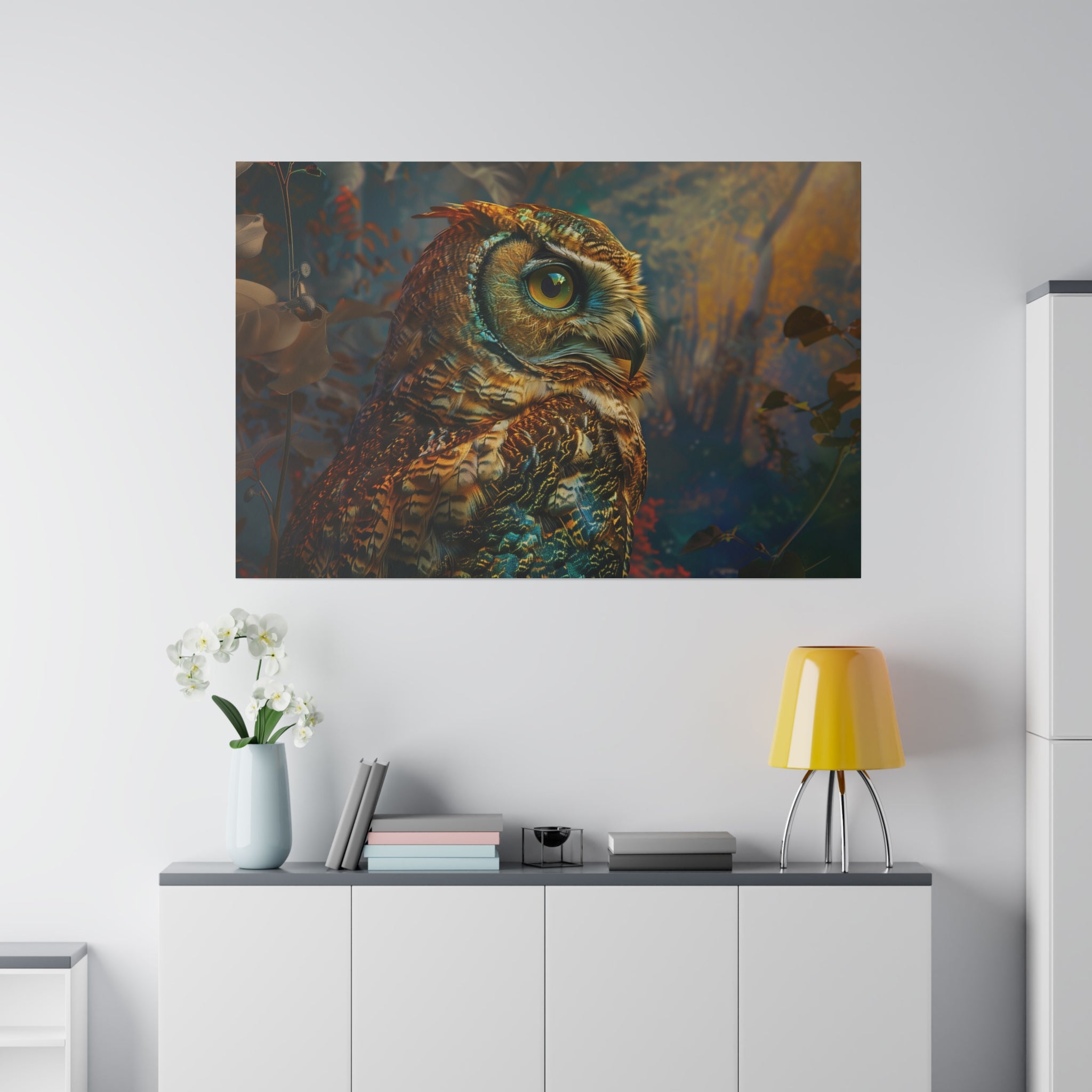 Owl Fantasy Wall Art - Horizontal Canvas - WA154