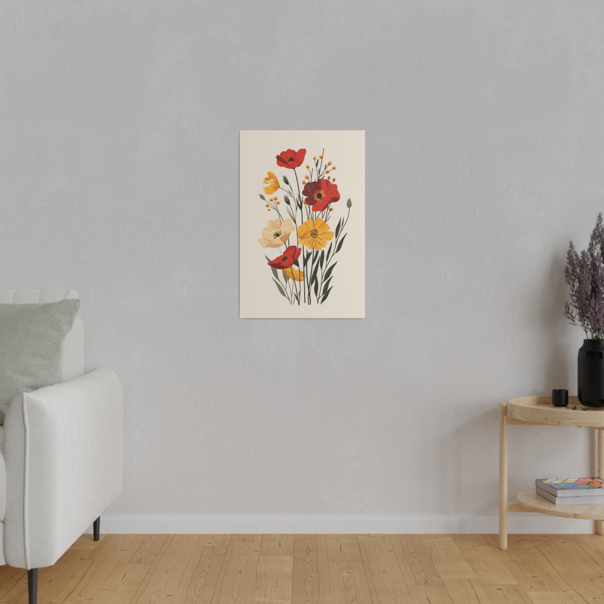 Flowers Wall Art - Botanical Wall Art - Vertical Canvas - WA43