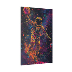 Basketball Player in Space Wall Art - Vertical Canvas - WA118