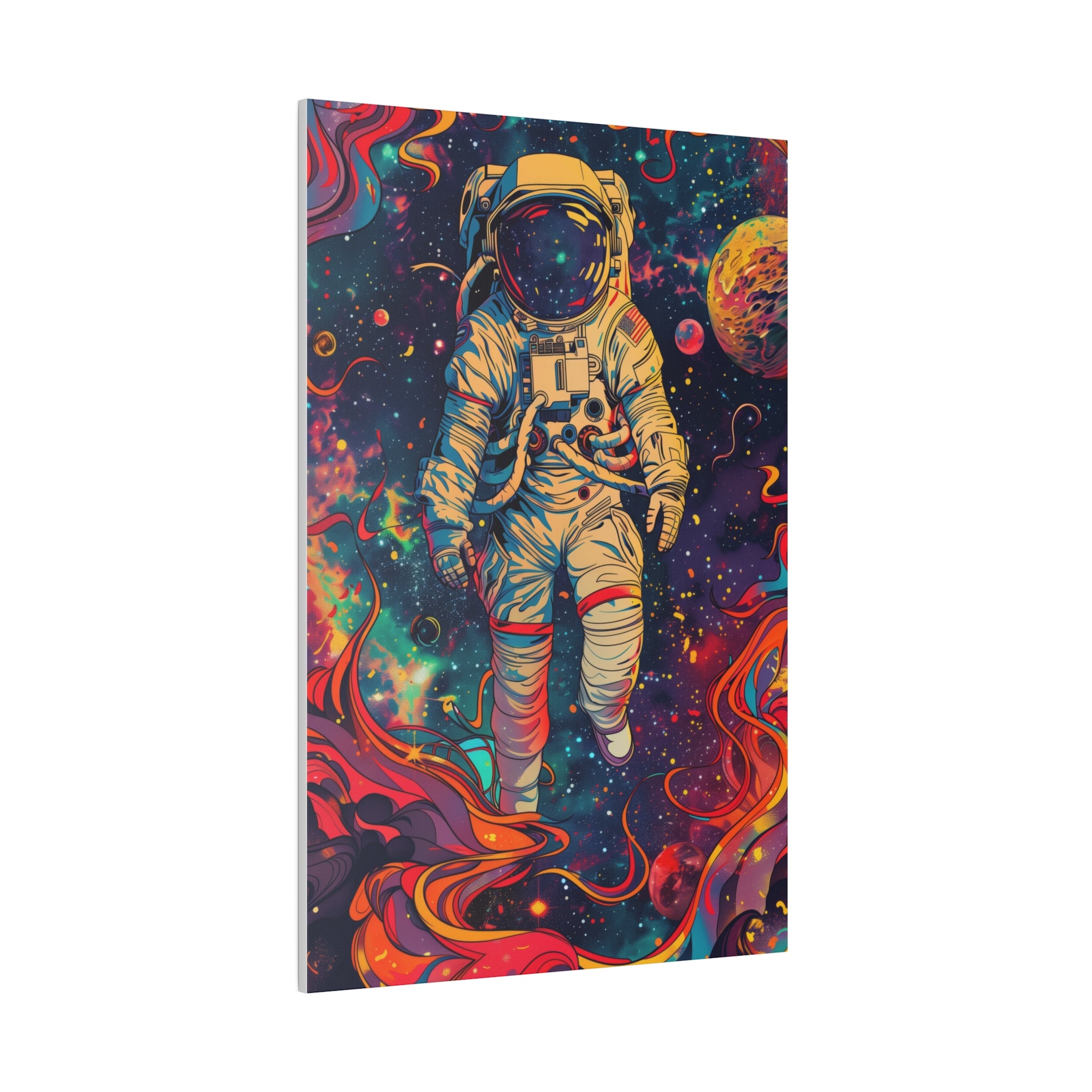 Astronaut in Space Wall Art - Vertical Canvas - WA119