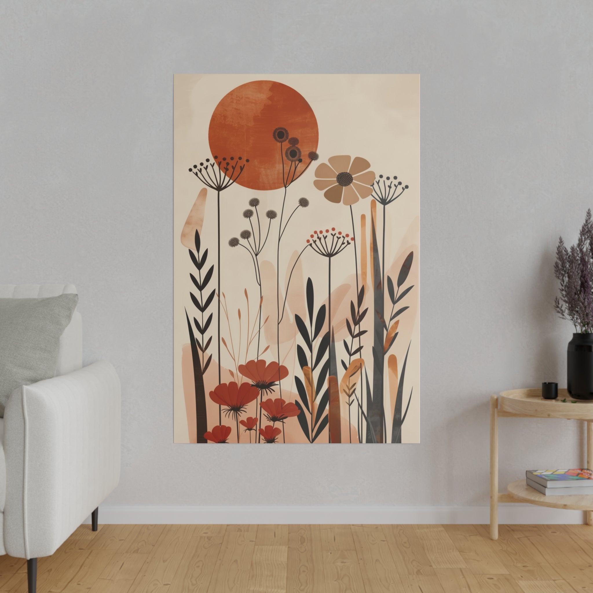 Flowers Wall Art - Botanical Wall Art - Vertical Canvas - WA53