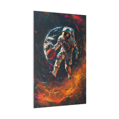 Basketball Player in Space Wall Art - Vertical Canvas - WA117