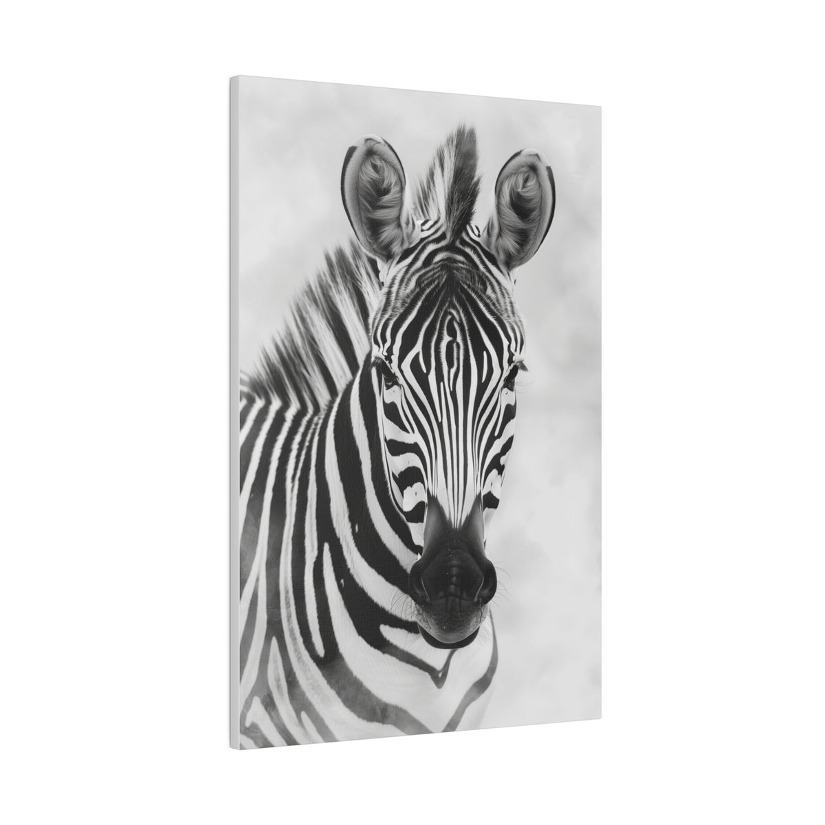 Enigmatic Zebra - Wildlife Wall Art - Vertical Canvas - WA263