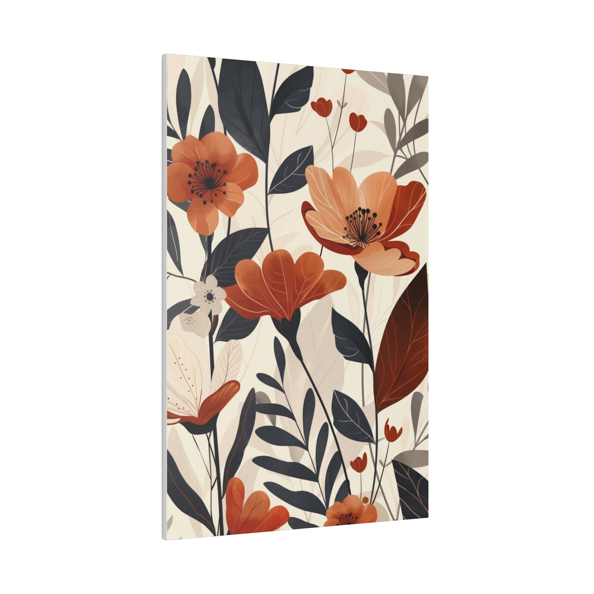 Flowers Wall Art - Botanical Wall Art - Vertical Canvas - WA61