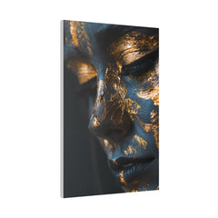 Mystique, Woman Portrait - Luxury Gold Themed Wall Art - Vertical Canvas - WA301