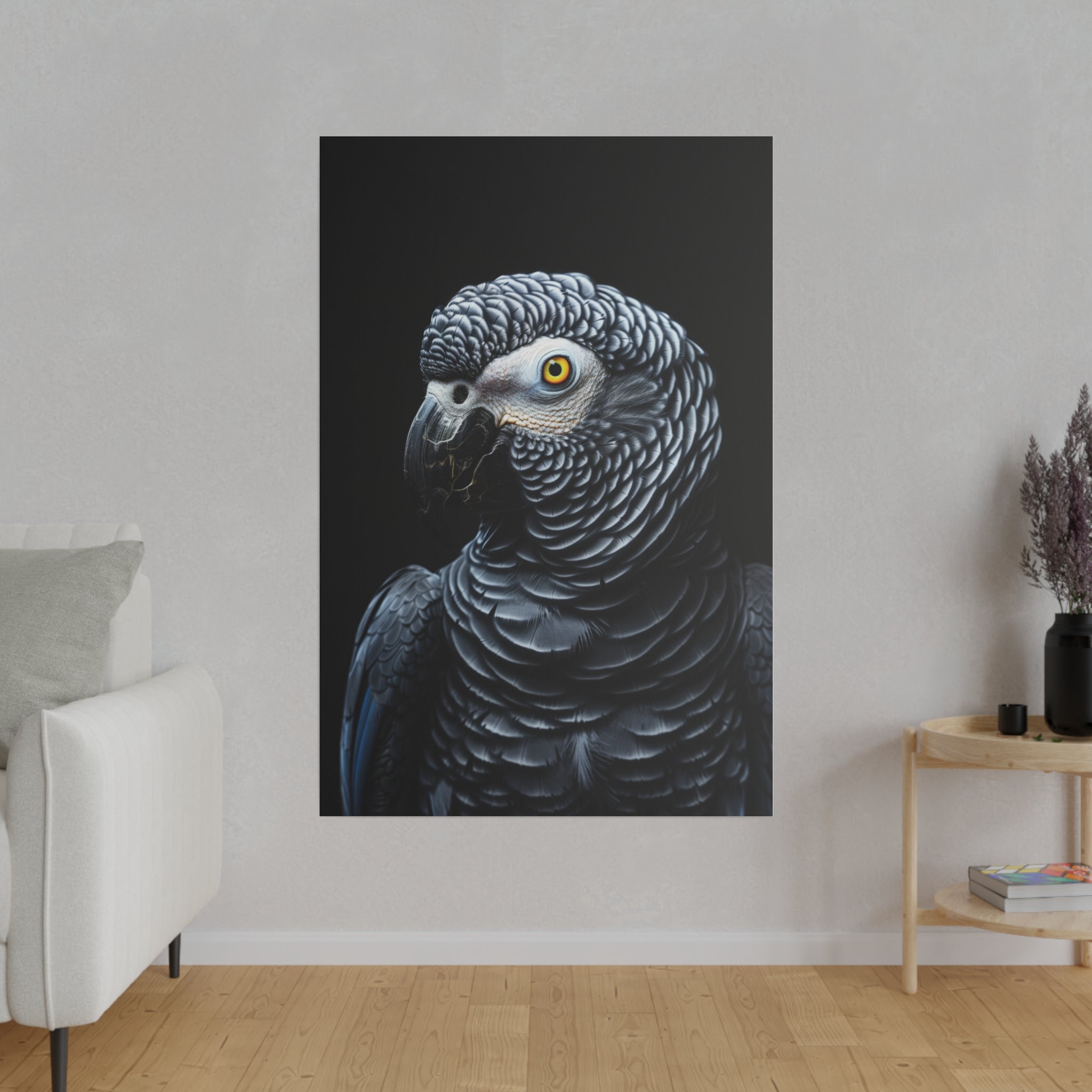 Grey Parrot - Wildlife Wall Art - Vertical Canvas - WA288