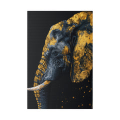 Elder Golden Elephant - Wildlife Wall Art - Vertical Canvas - WA273