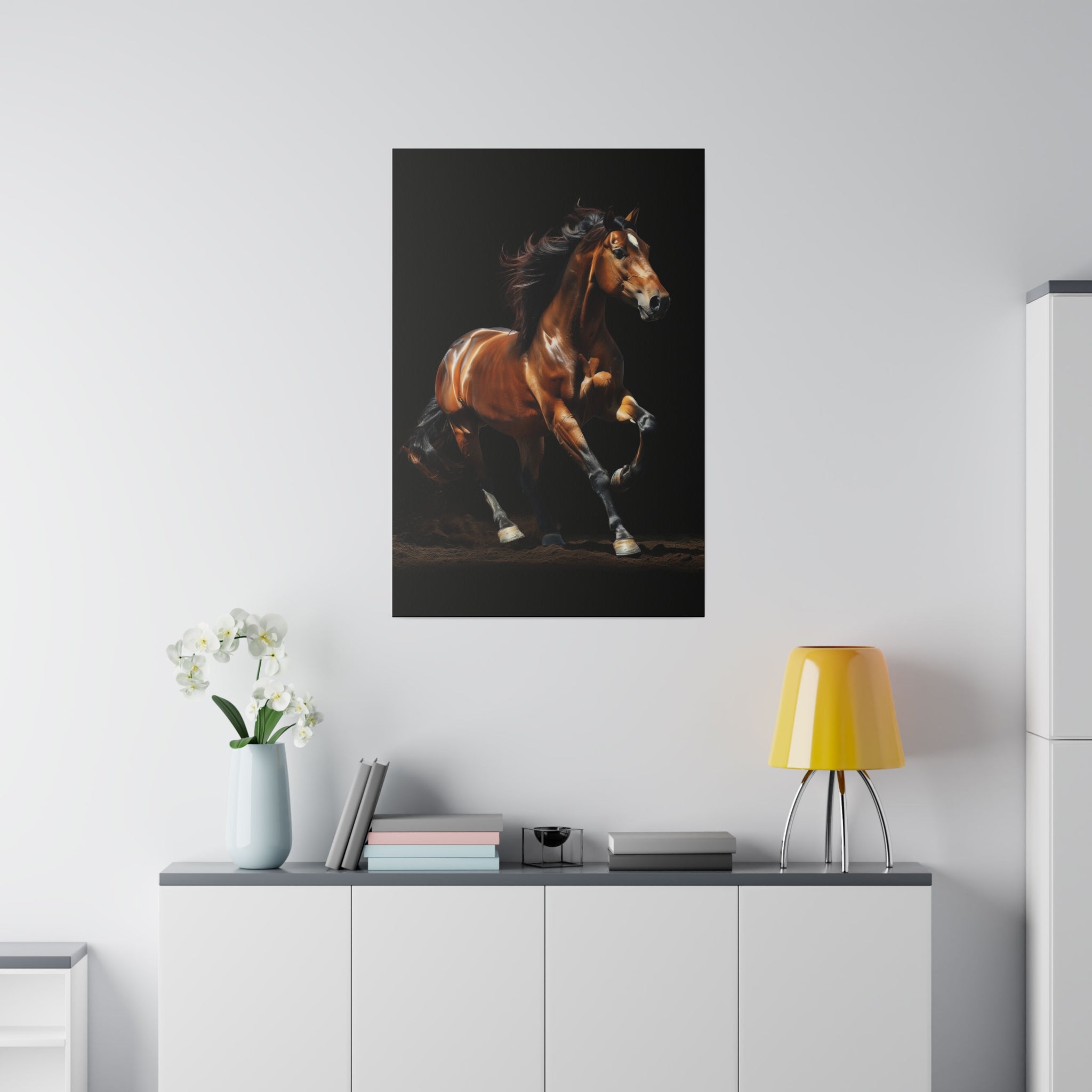 Galloping Horse - Wildlife Wall Art - Vertical Canvas - WA245