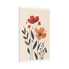 Flowers Wall Art - Botanical Wall Art - Vertical Canvas - WA39