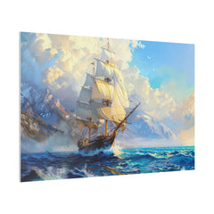 Ship Ocean Wall Art - Horizontal Canvas - WA178