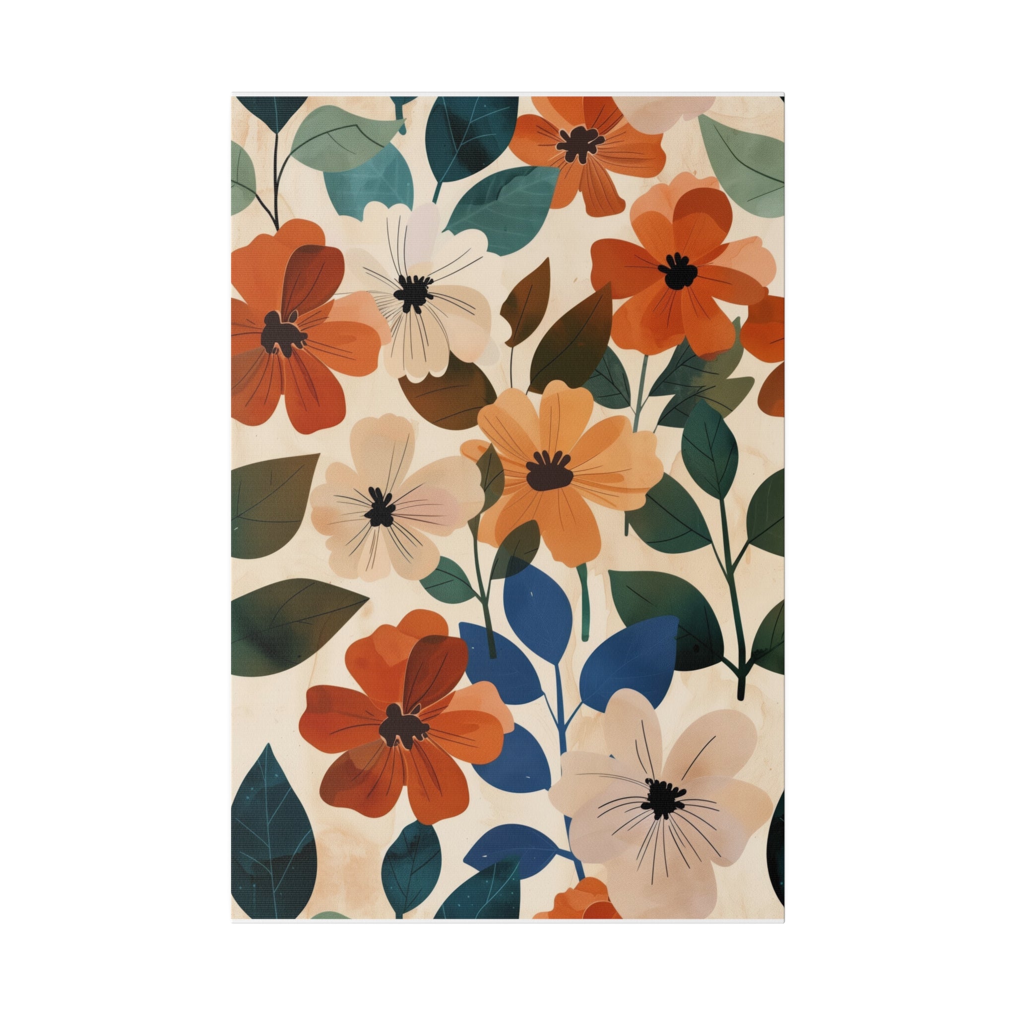 Flowers Wall Art - Botanical Wall Art - Vertical Canvas - WA57