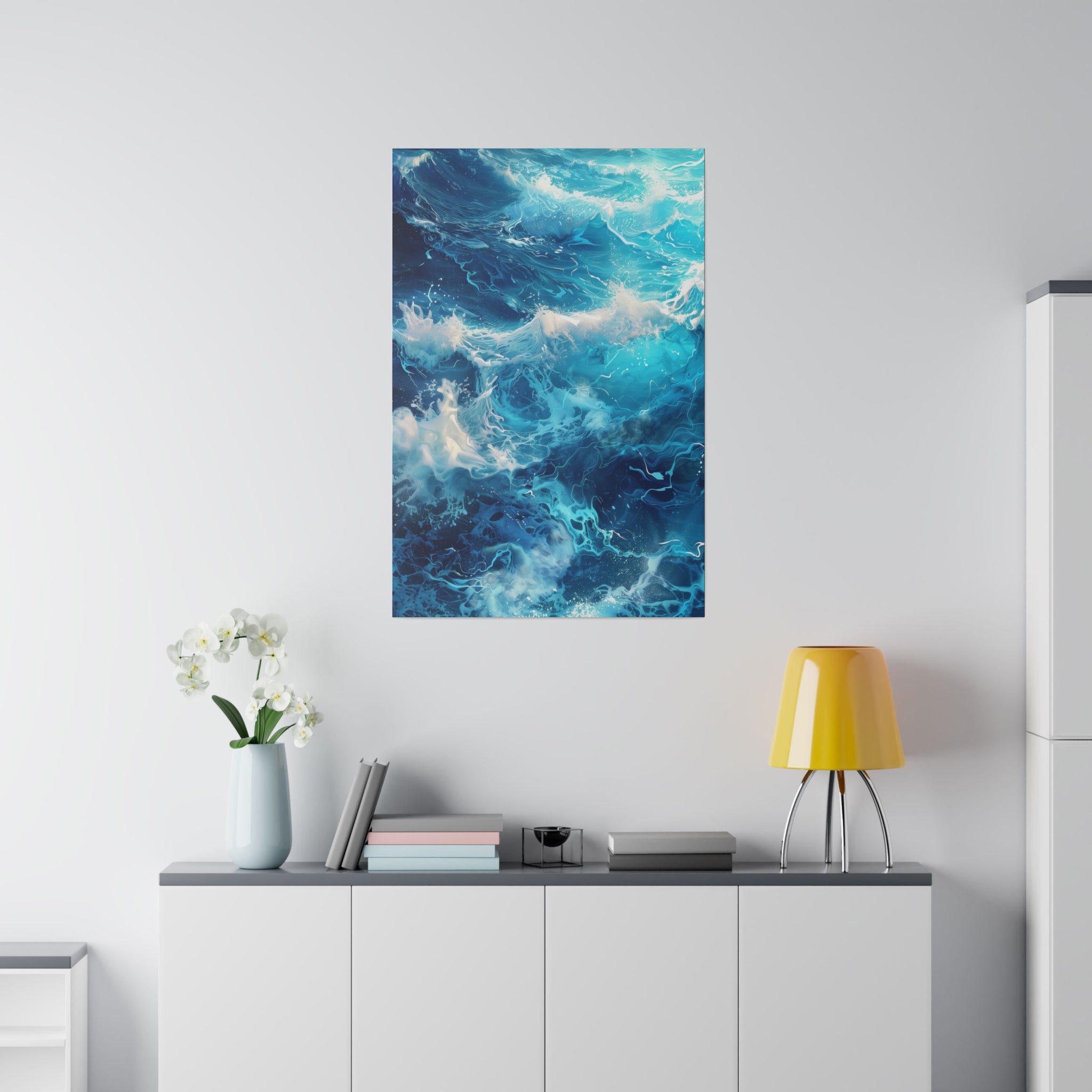 Ocean Waves Wall Art - Vertical Canvas - WA92