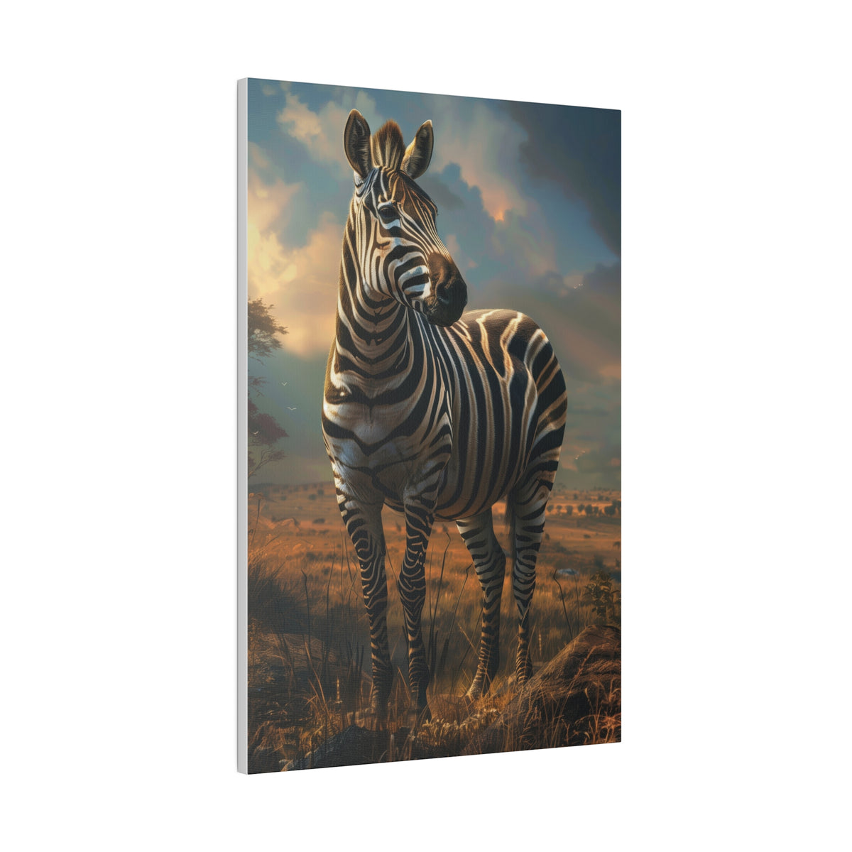 Marvelous Zebra - Wildlife Wall Art - Vertical Canvas - WA251