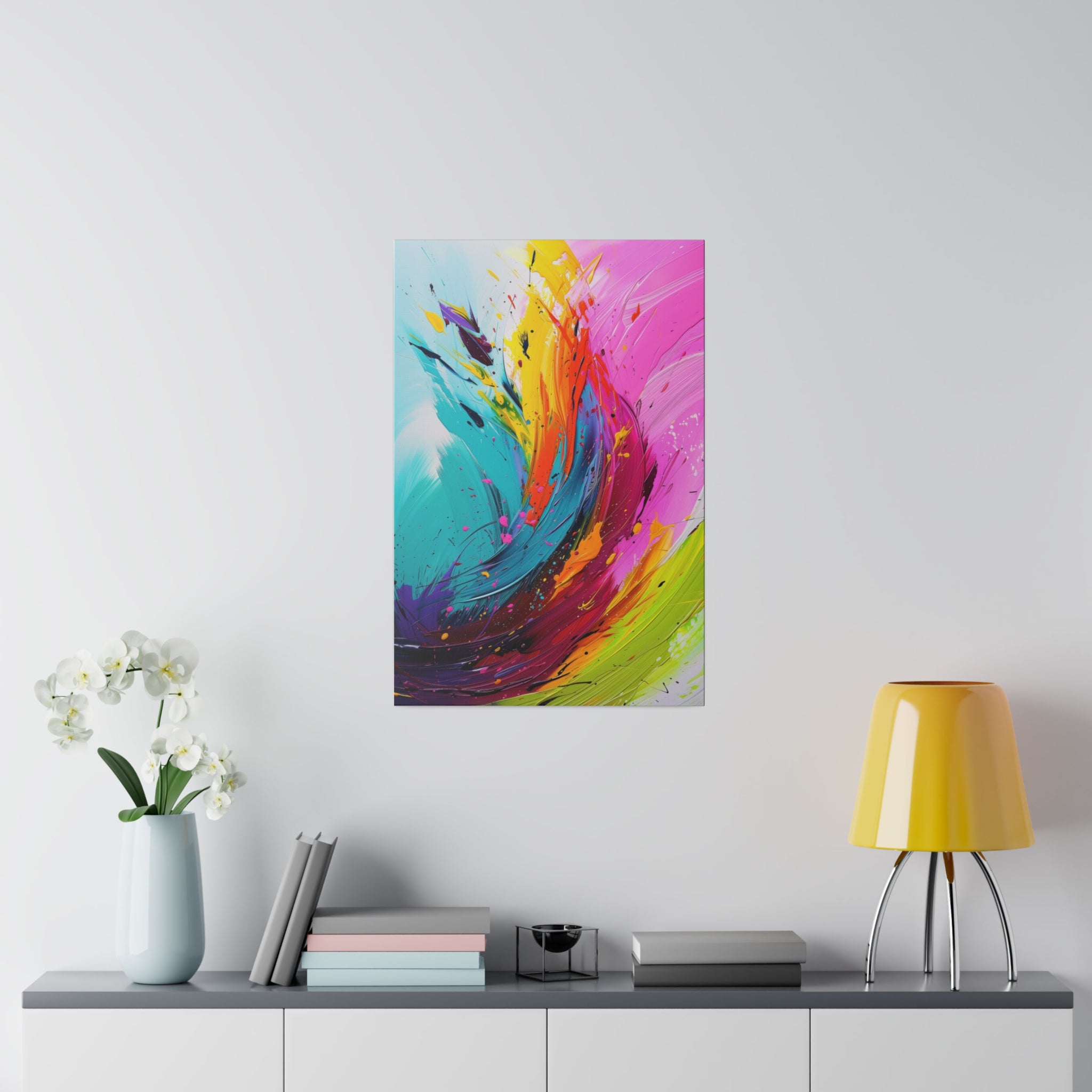 Paint Swirl - Abstract Wall Art - Vertical Canvas - WA233