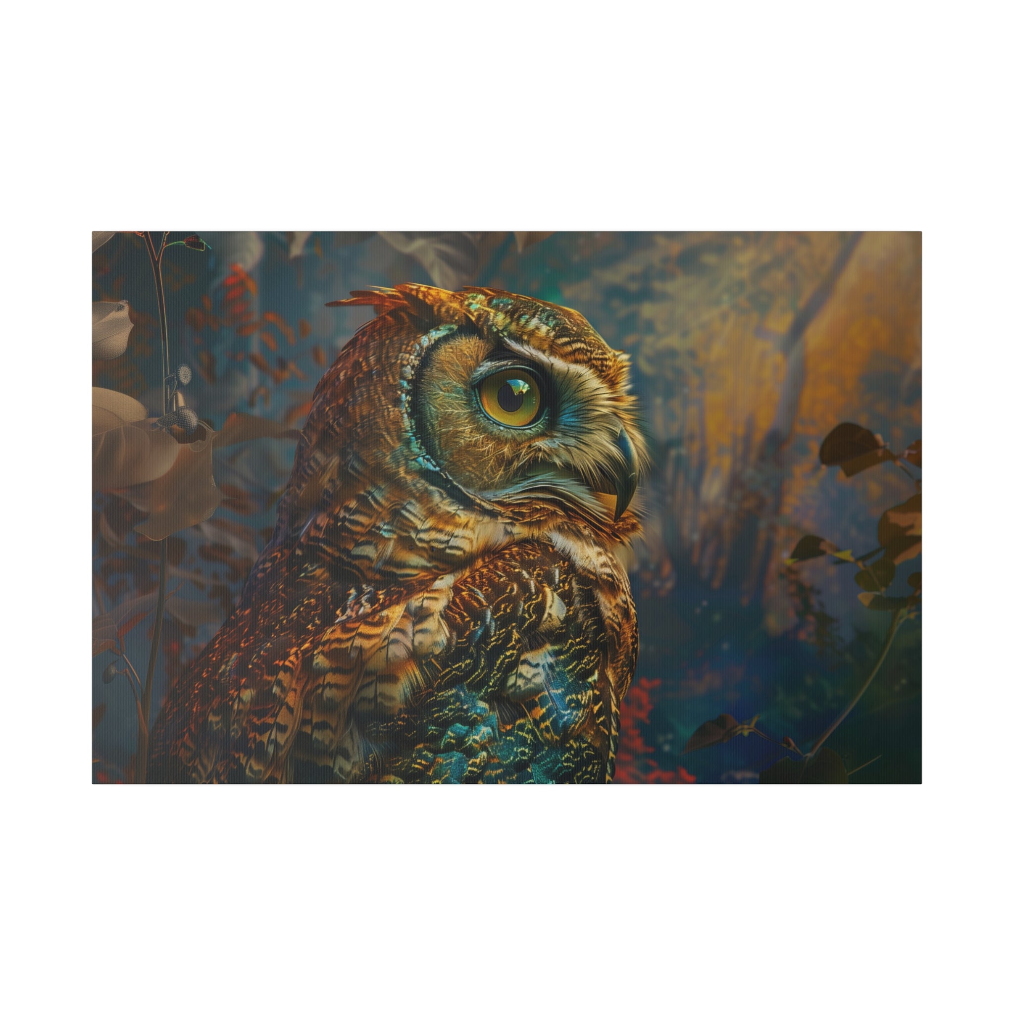 Owl Fantasy Wall Art - Horizontal Canvas - WA154