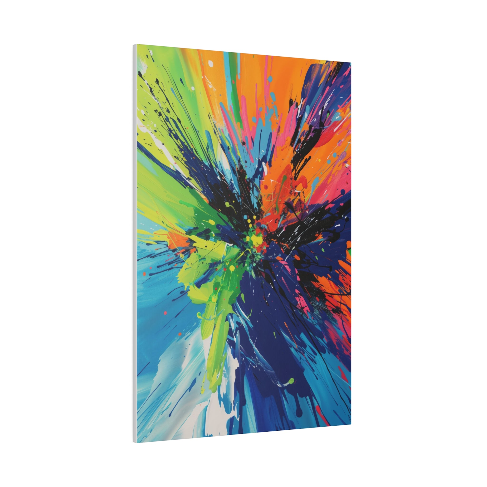 Colorful Burst - Abstract Wall Art - Vertical Canvas - WA229