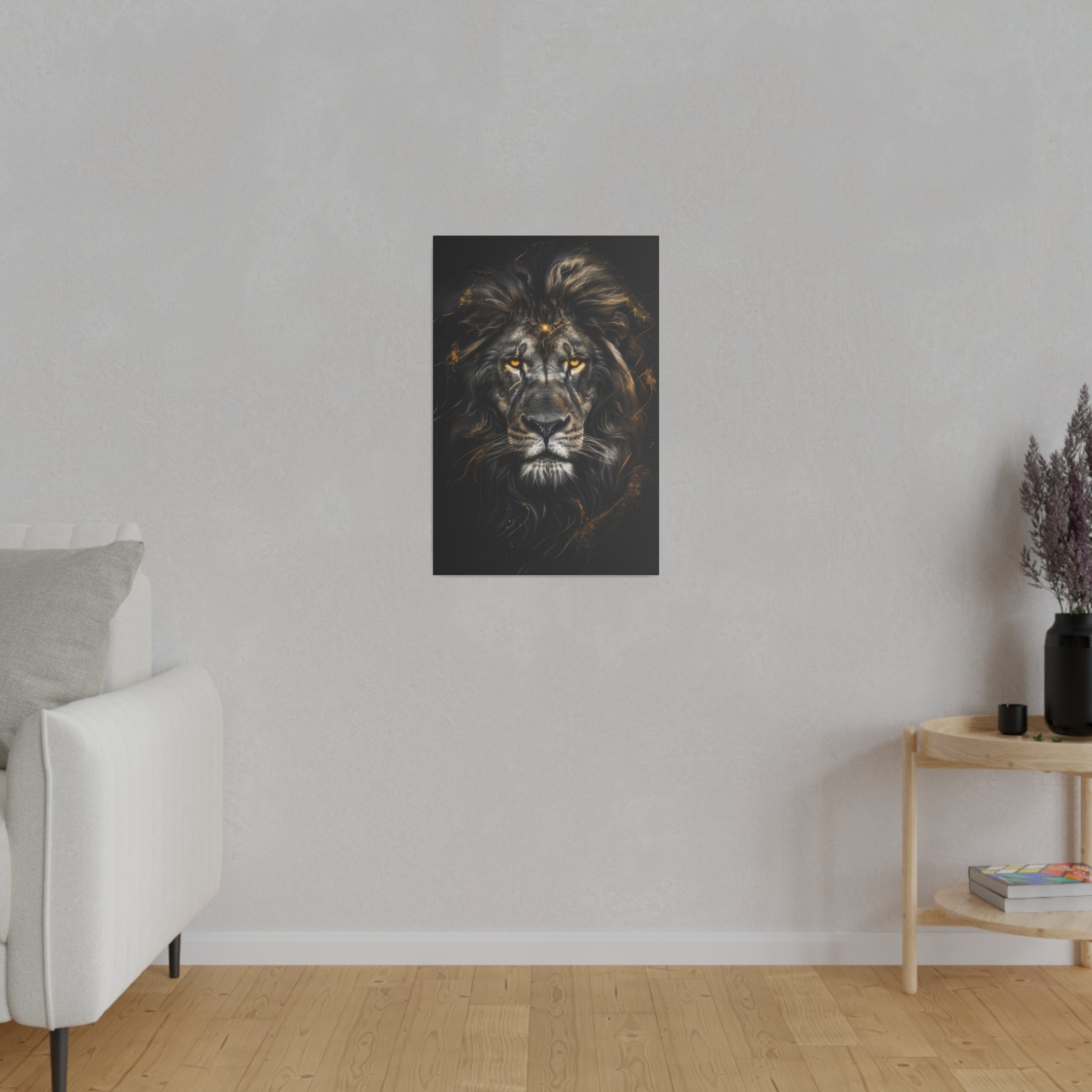 Lion of Light - Wildlife Wall Art - Vertical Canvas - WA255