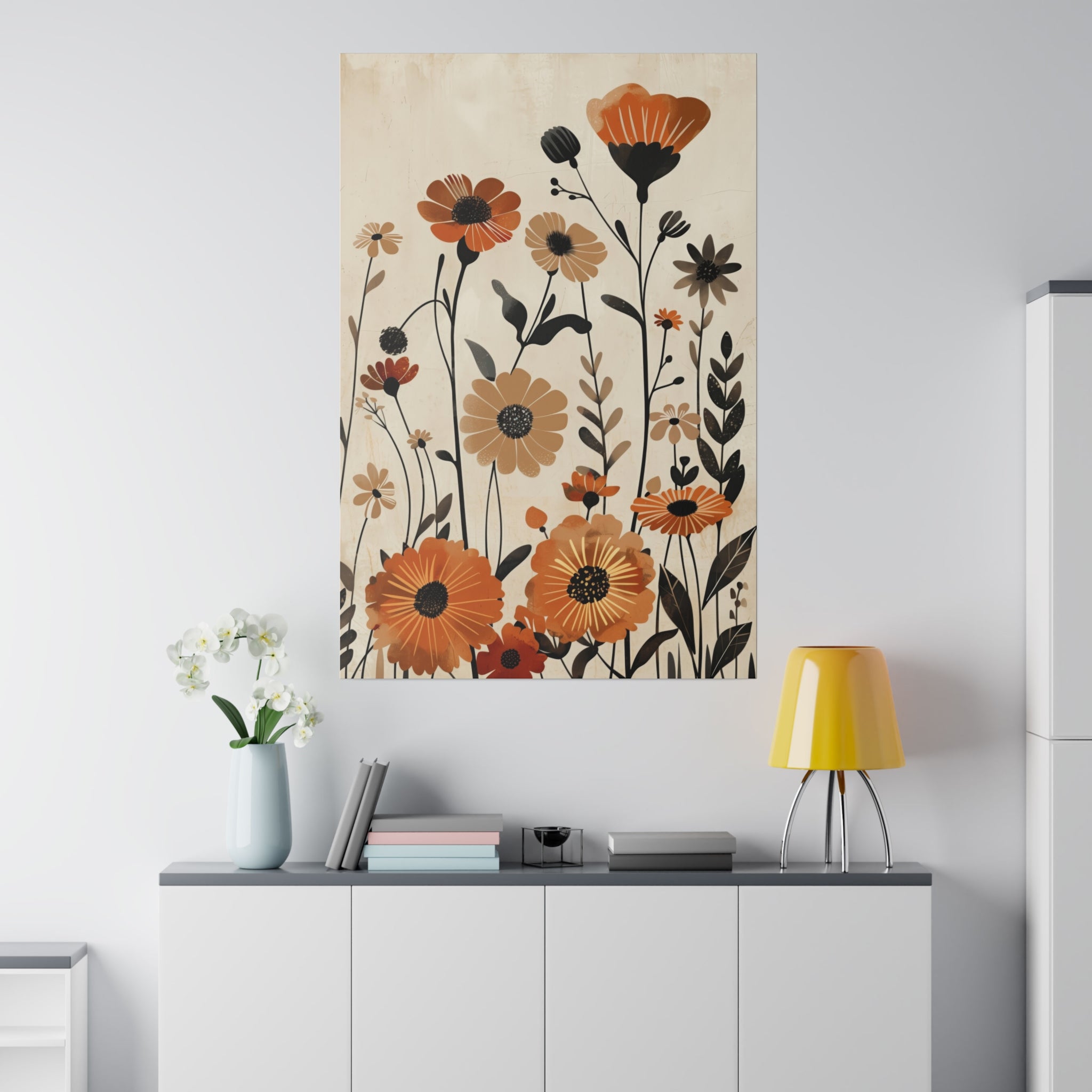 Flowers Wall Art - Botanical Wall Art - Vertical Canvas - WA60