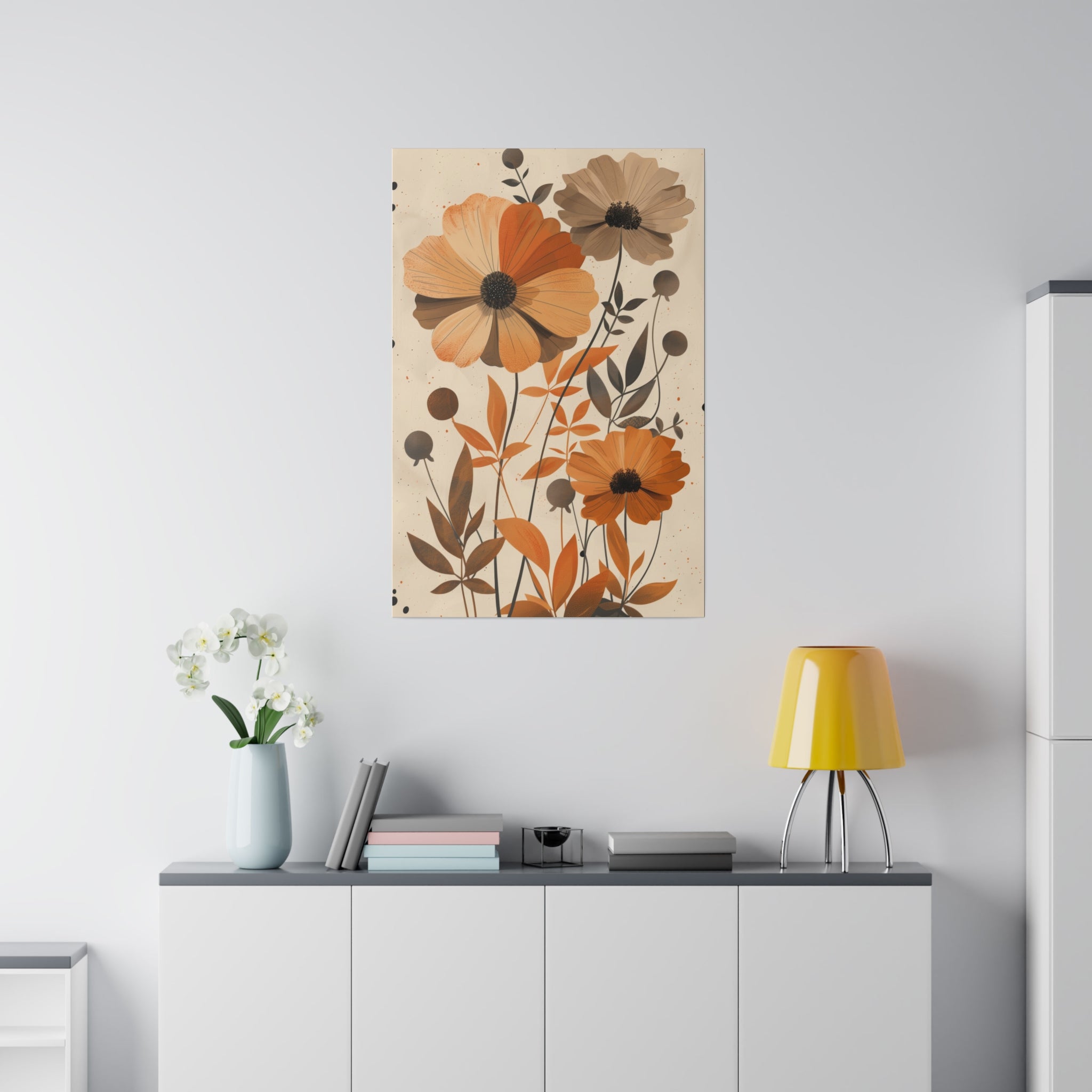 Flowers Wall Art - Botanical Wall Art - Vertical Canvas - WA59