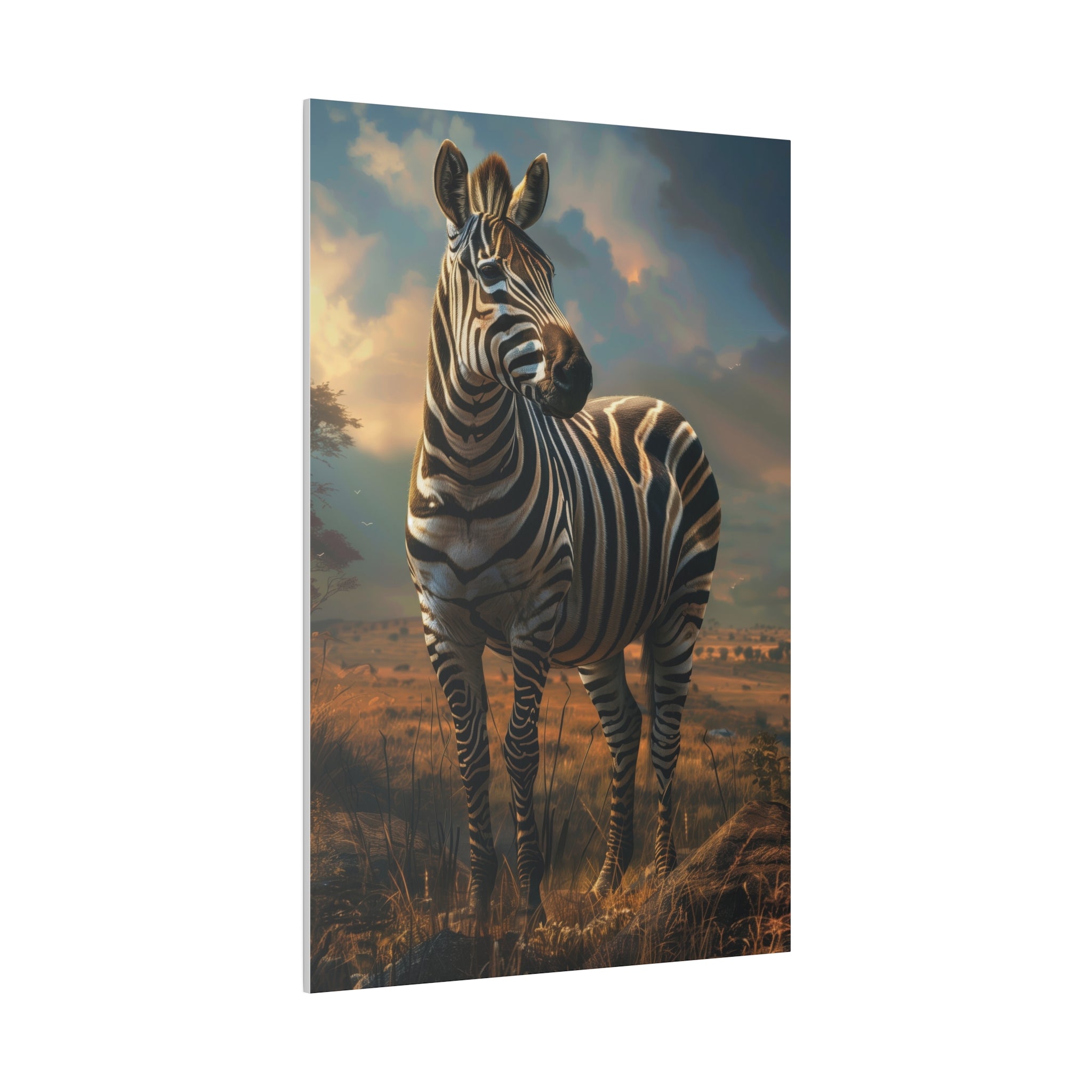 Marvelous Zebra - Wildlife Wall Art - Vertical Canvas - WA251