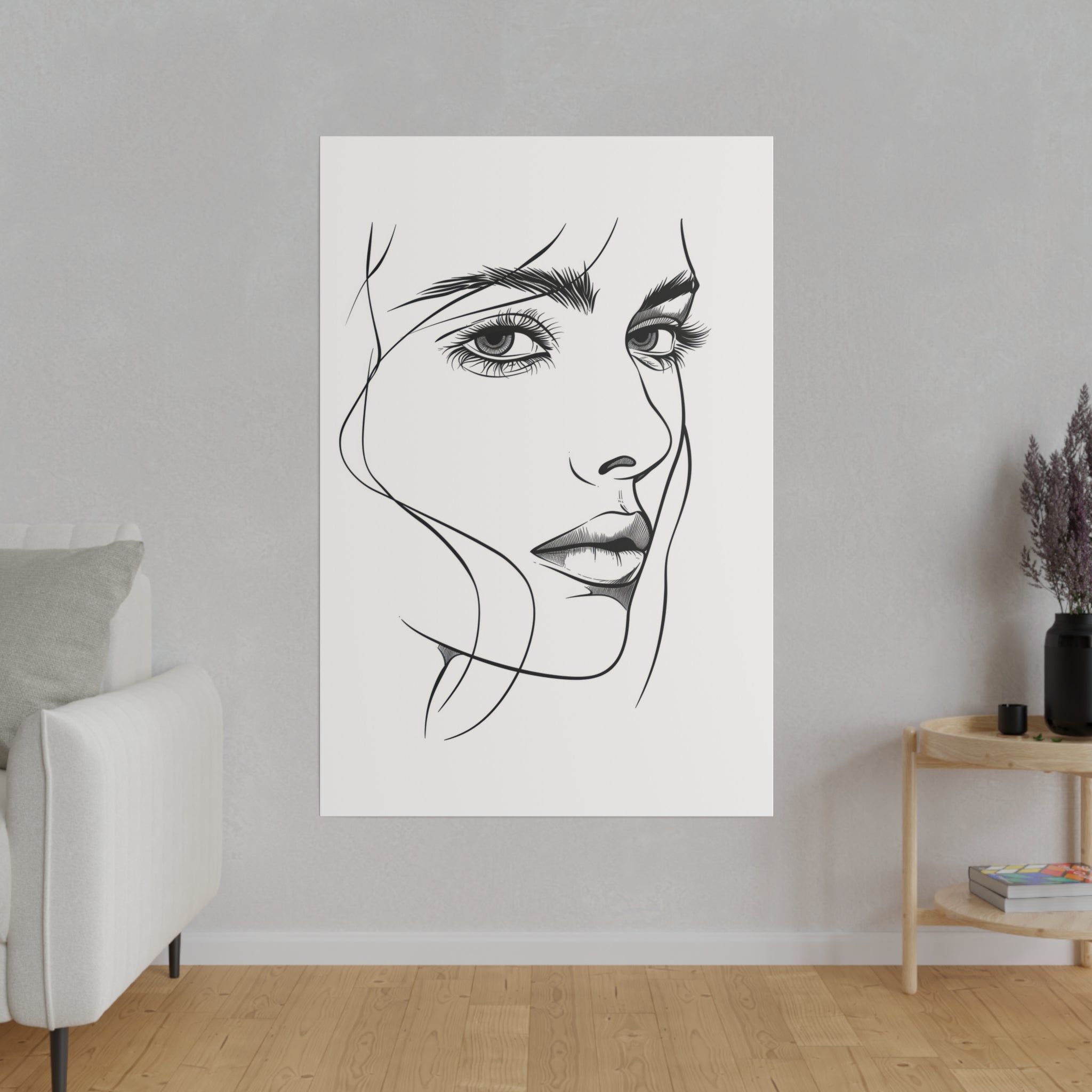 Beauty in Outlines - Abstract Wall Art - Vertical Canvas - WA237