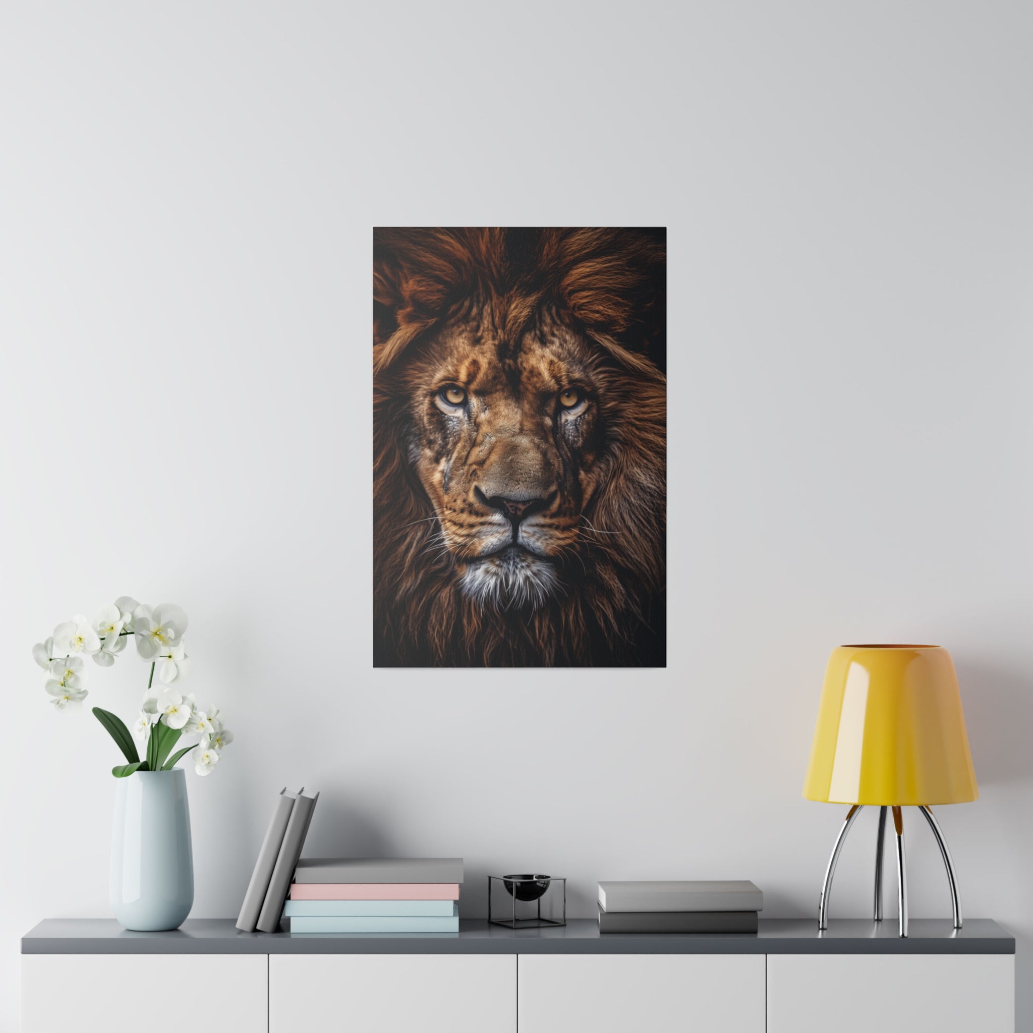 Lion's Power - Wildlife Wall Art - Vertical Canvas - WA285