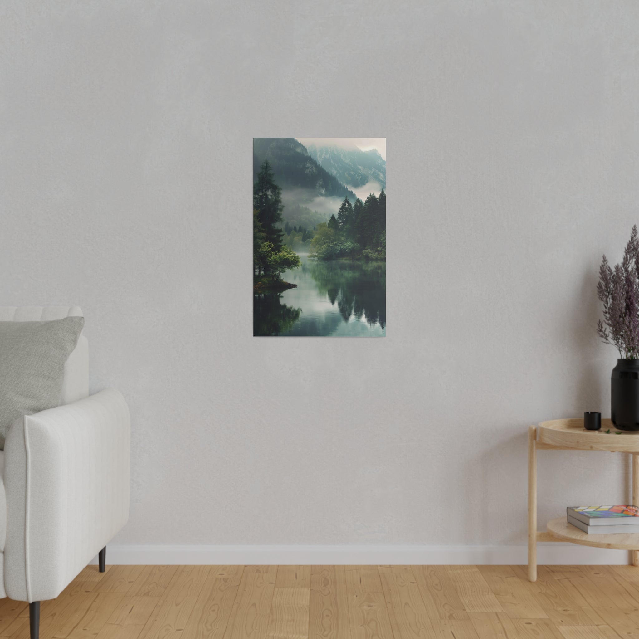 Serenity in the Mist - Nature Wall Art - Vertical Canvas - WA319