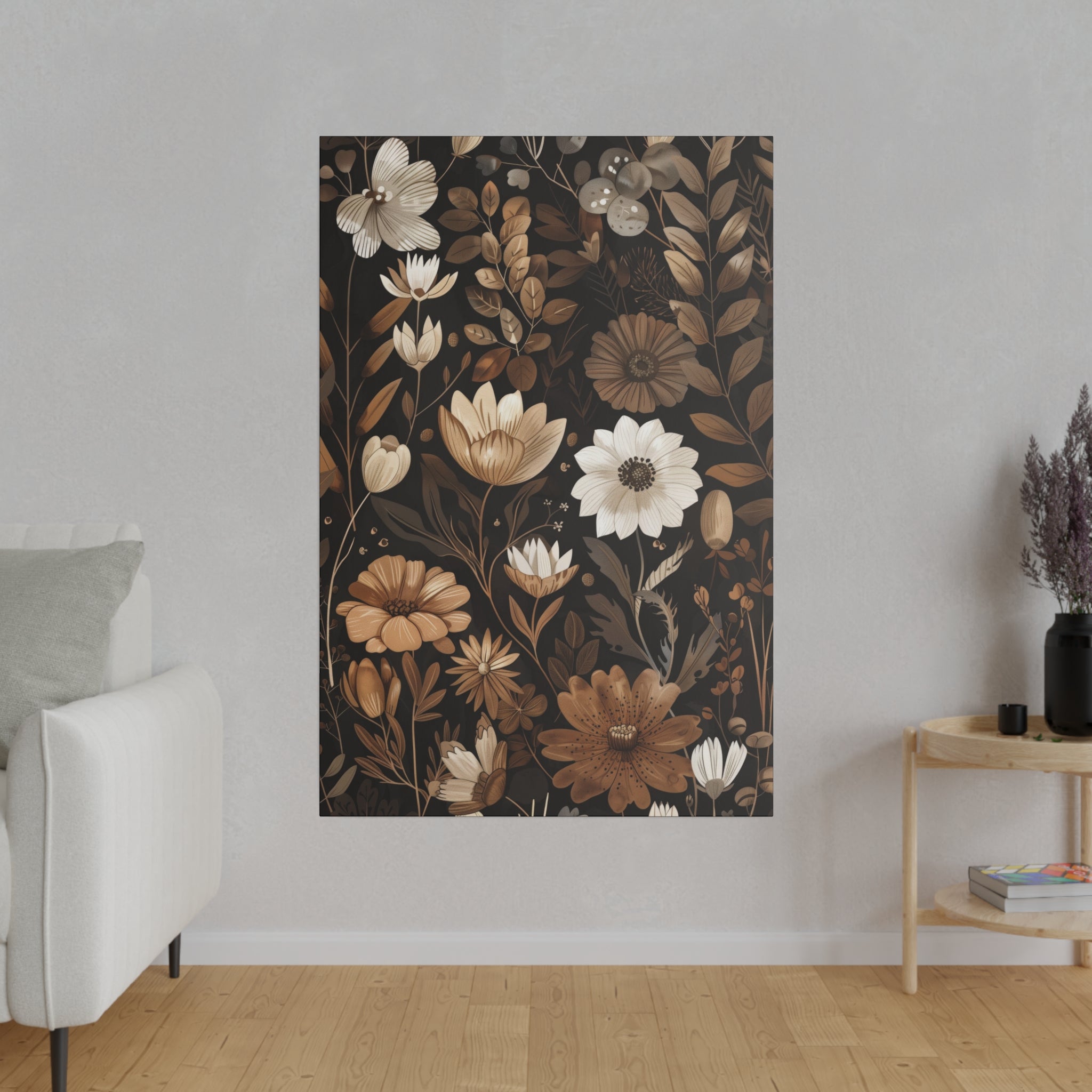 Flowers Wall Art - Botanical Wall Art - Vertical Canvas - WA46