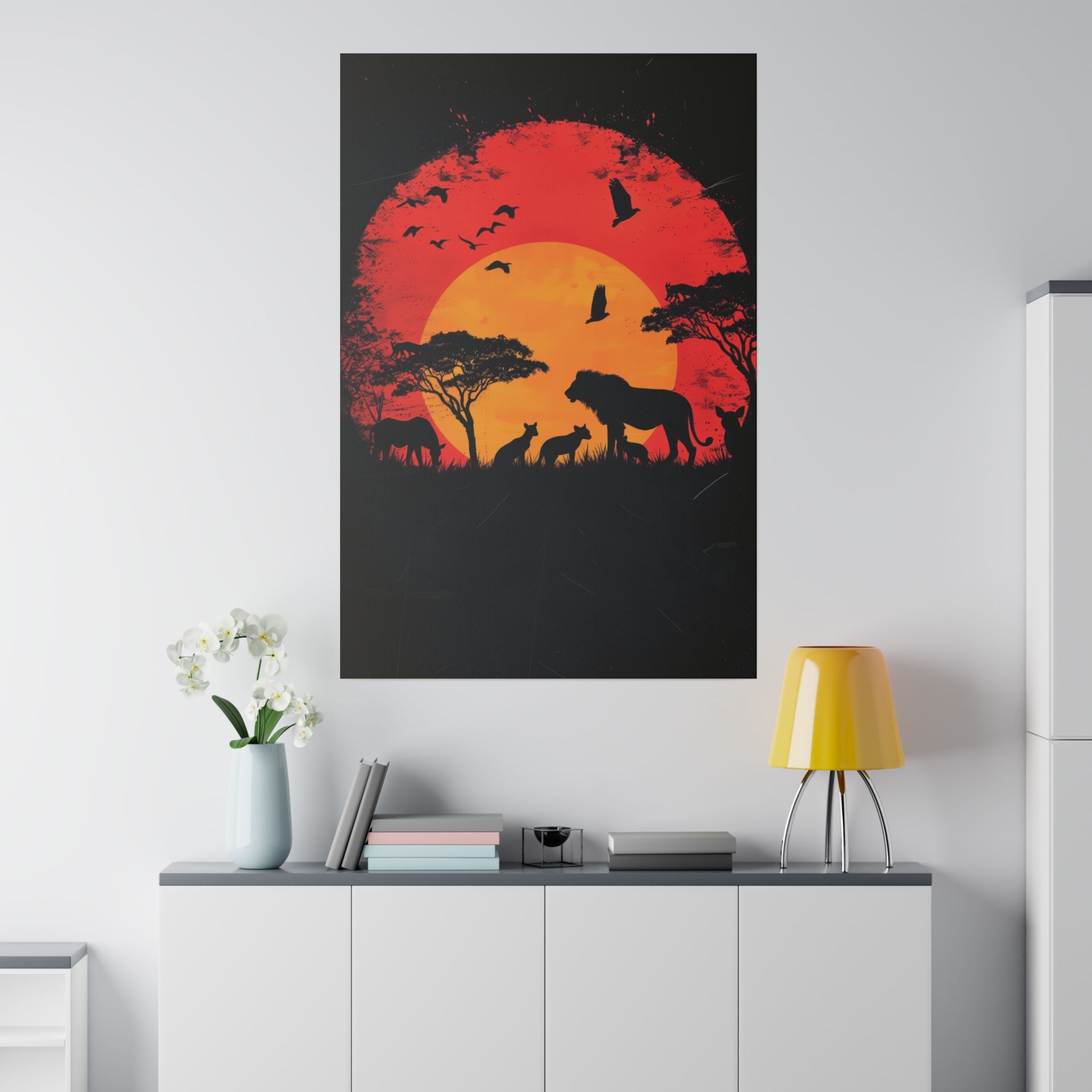 Wildlife Horizon - Abstract Wall Art - Vertical Canvas - WA231